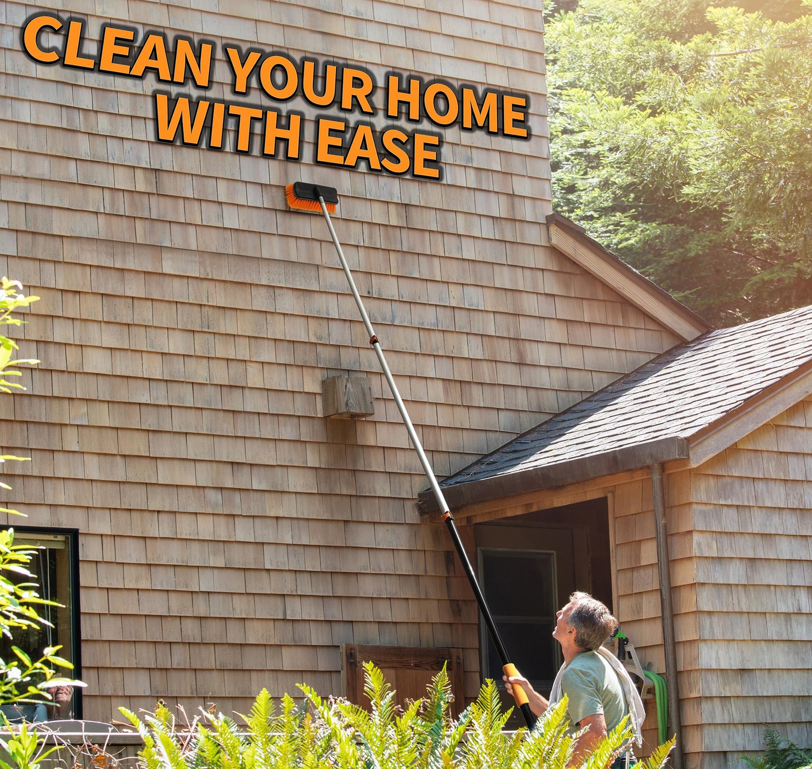 Extend-A-Reach 30-Foot Exterior House Cleaning Brush Set 5-24 Ft //