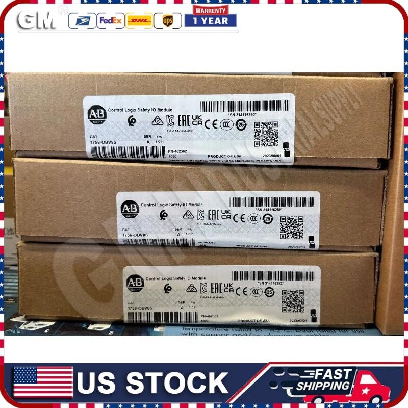 AB 1756-OBV8S ControlLogix Safety I/O Module 1756OBV8S New Sealed US Free Tax