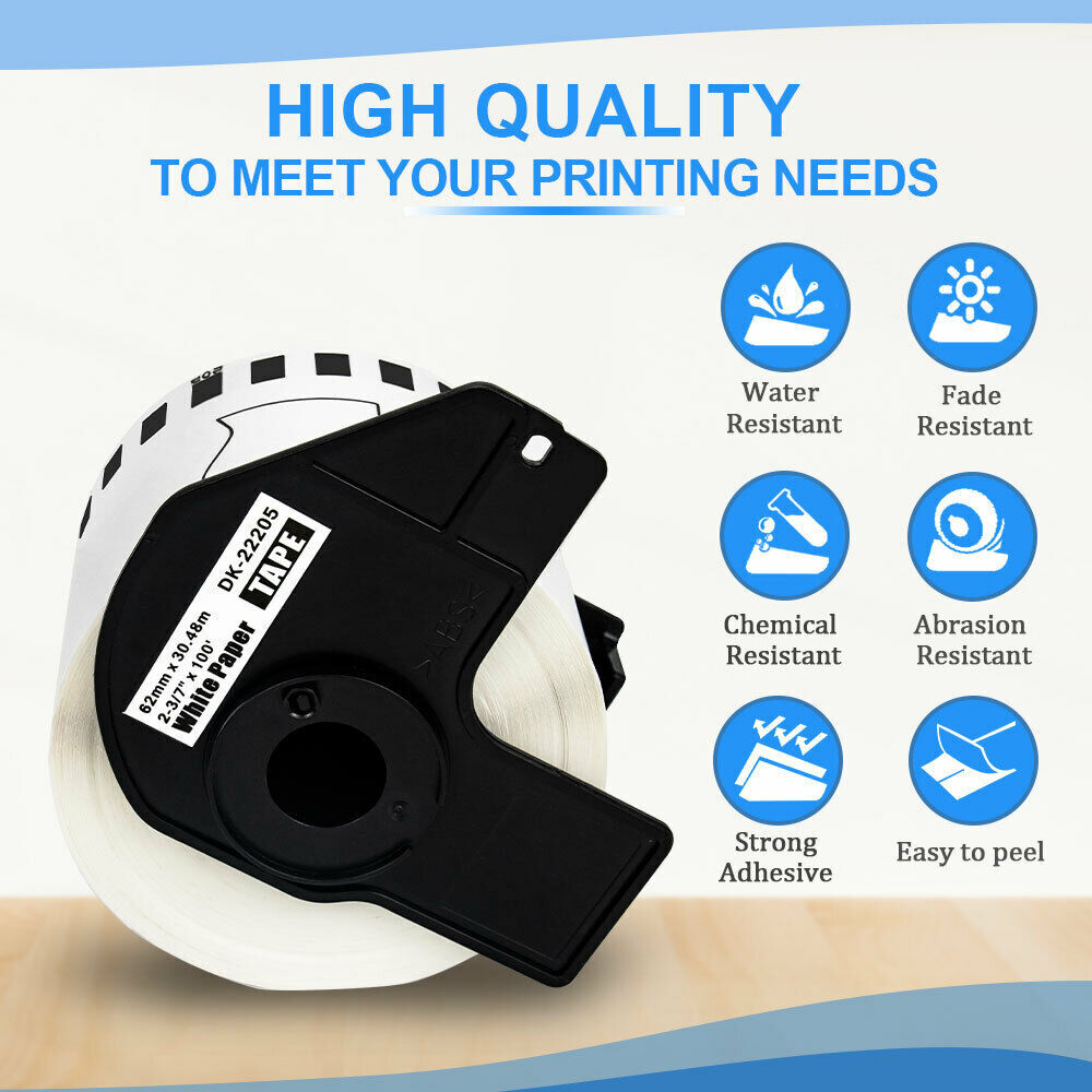 LABELS ROLL FITS BROTHER QL500 QL560 QL570 QL580 QL700 QL720NW QL710W QL1050
