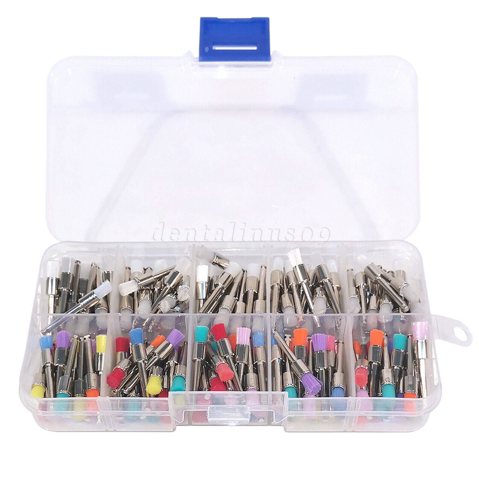 Dental Latch Type Prophy Polishing Brushes Cups Burs Kit for Low Speed Handpiece