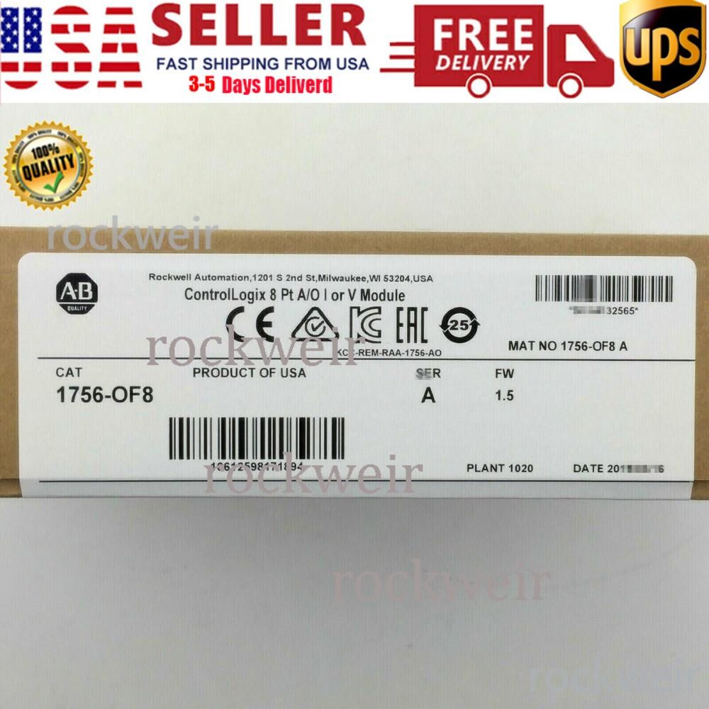 Factory Sealed AB 1756-OF8 SER A ControlLogix 8 Pt Output Module US Free Tax