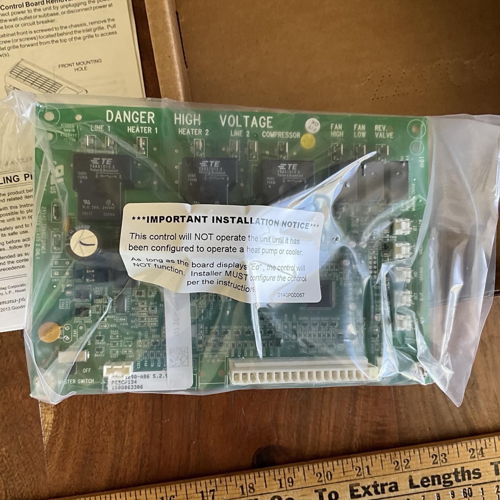 3 Amana PTAC Control Board Kit RSKP0009 with Wiring and Instructions