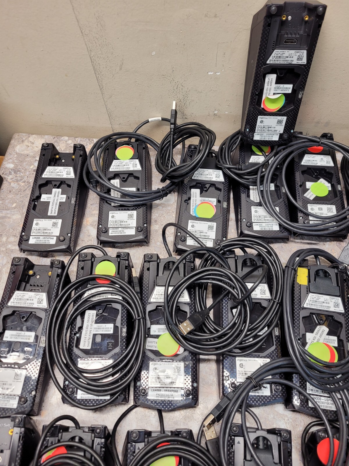 29x Ingenico Lane/3000 CL /ETH Pin-Pad Credit Card Terminals w/ USB Cords