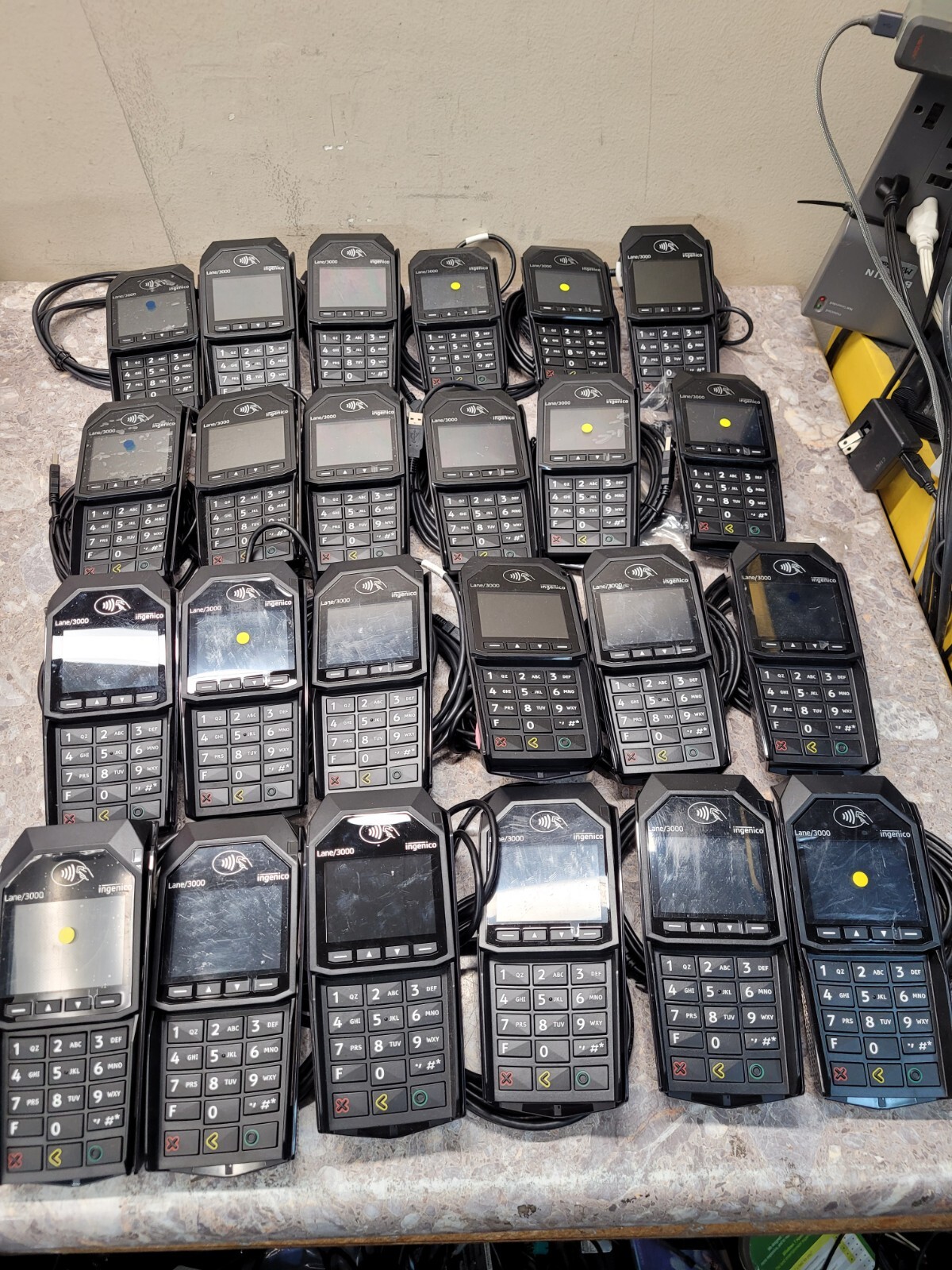 29x Ingenico Lane/3000 CL /ETH Pin-Pad Credit Card Terminals w/ USB Cords