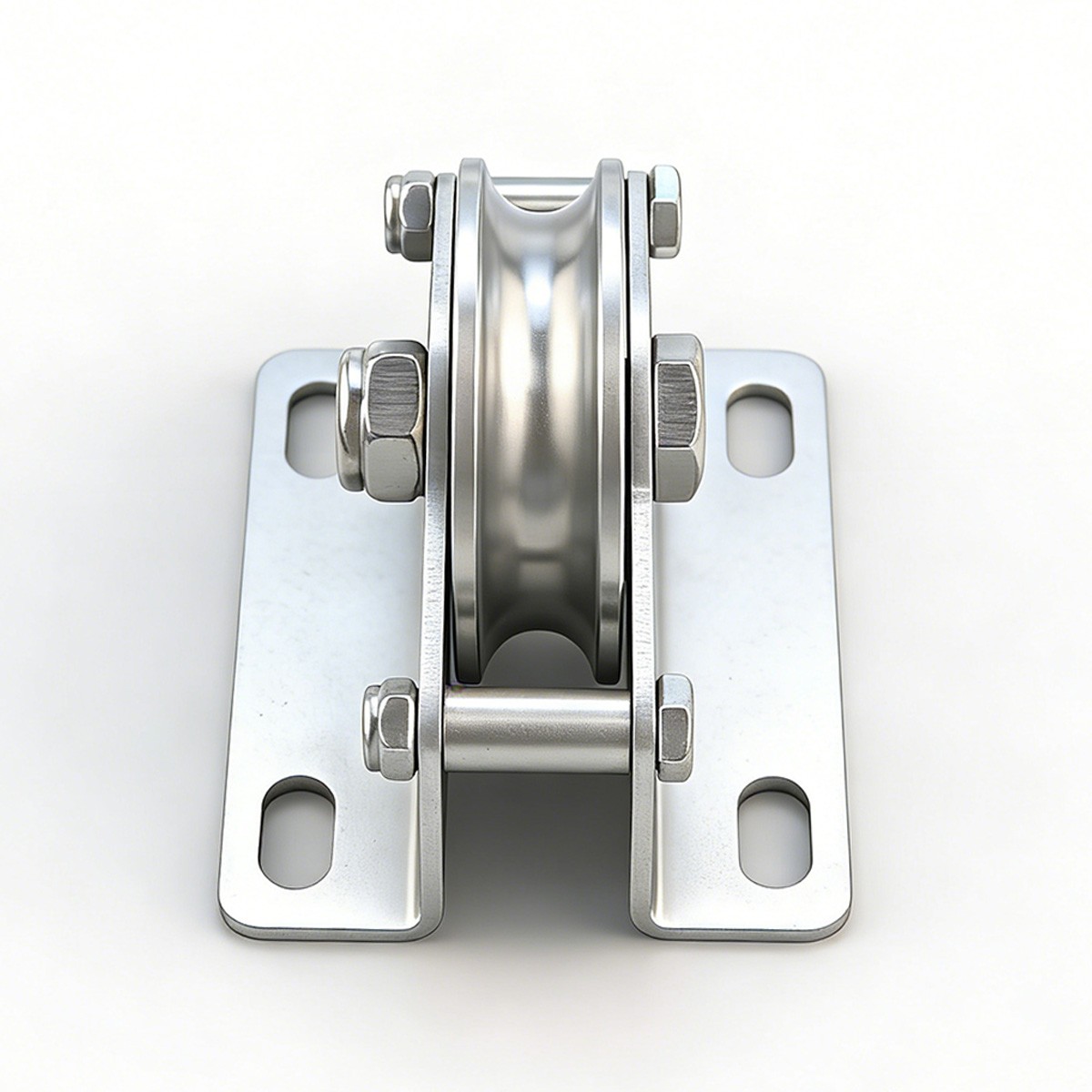 1 PC Silver Stainless Steel U Shaped Guide Wheel Industrial Pulley for Machinery