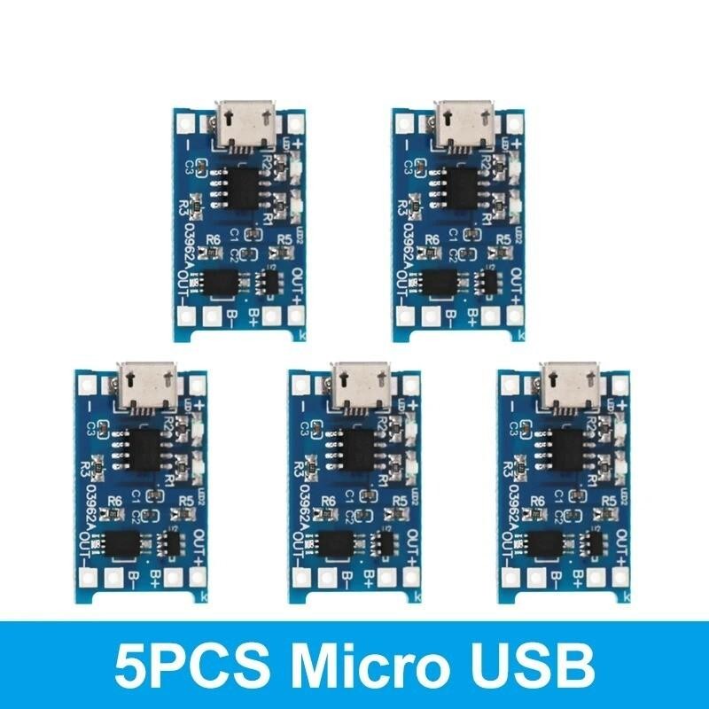 10PCS 5V Micro USB 1A 18650 Lithium Battery Charging Board Charger Module