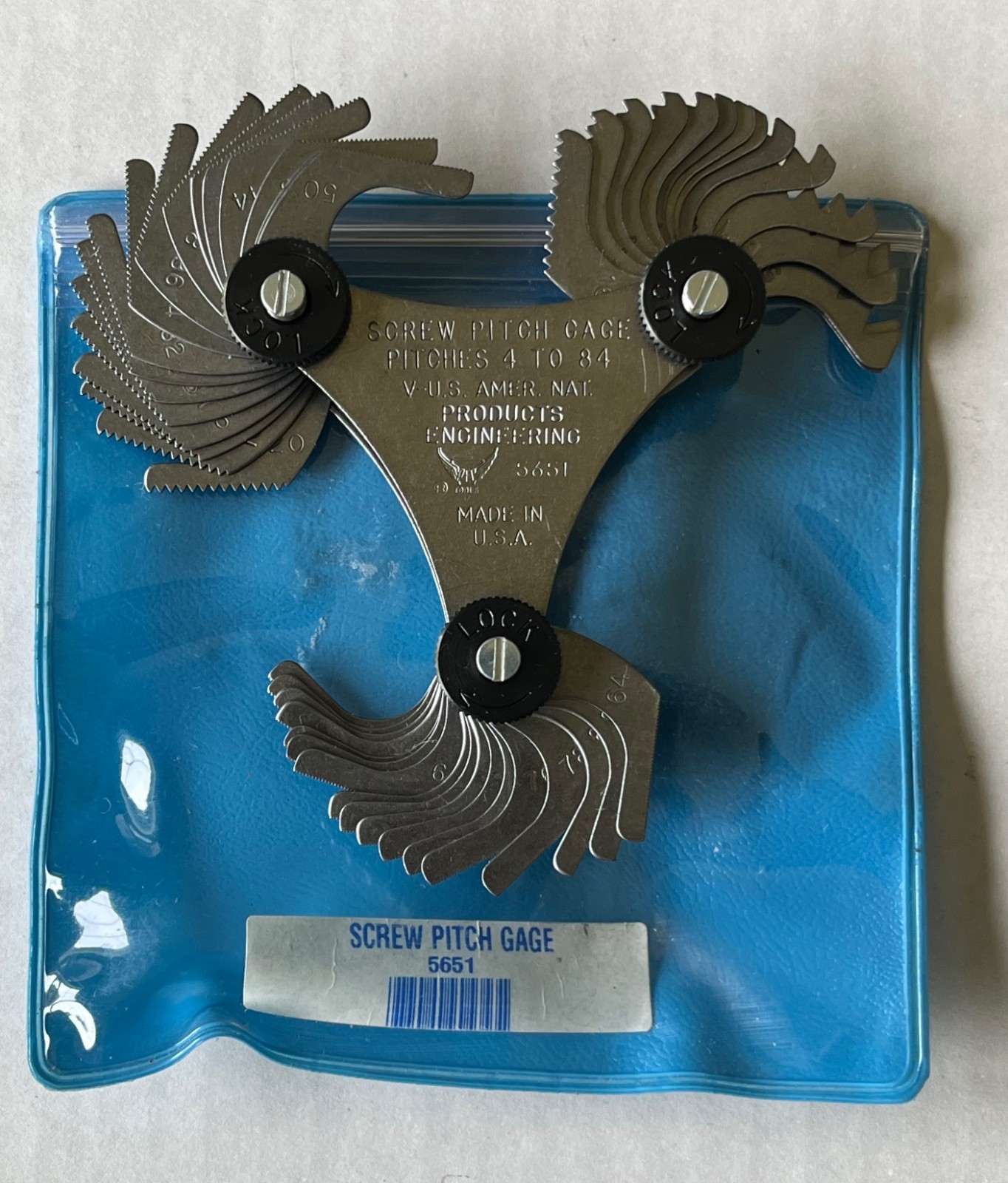 PEC Tools 5651 English Screw Pitch Gage – Pitches 4 to 84 – 51 Leafs