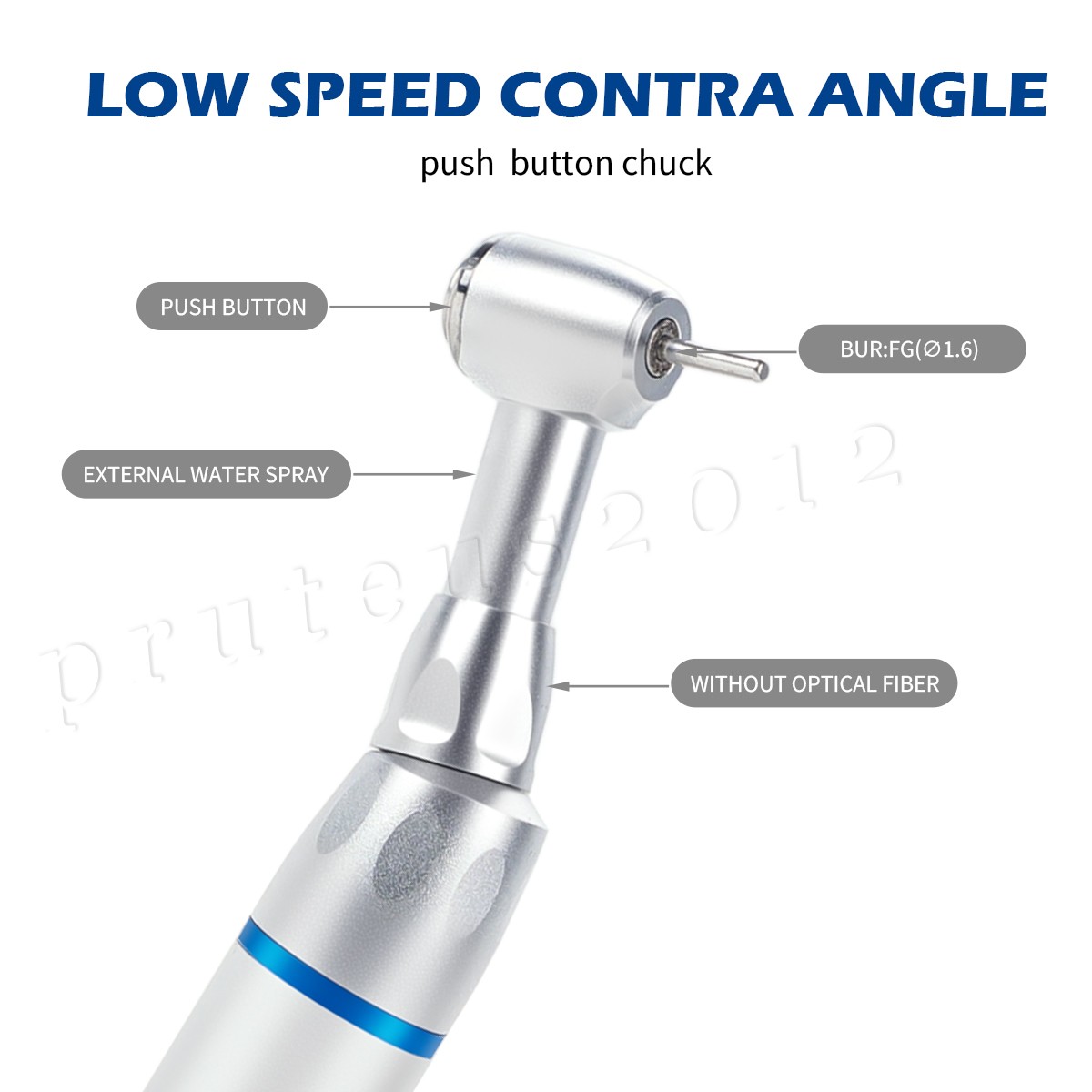 SEASKY Dental Contra Angle Handpiece FG 1.6mm E type Low Speed Push Button