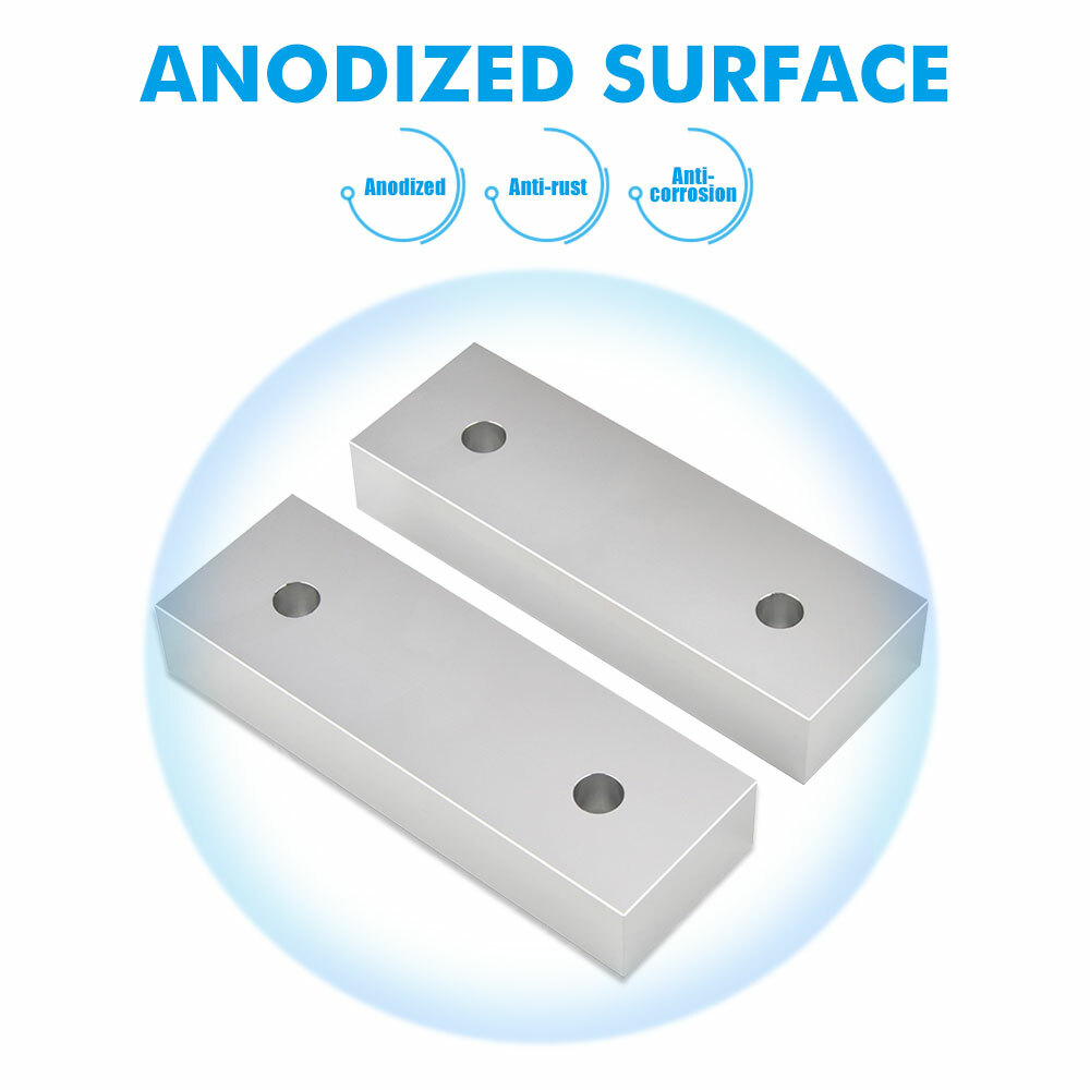10 Packs (20pcs) 6 x 2 x 1″ Standard Aluminum Soft Jaws Set Fits Kurt 6″ Vises