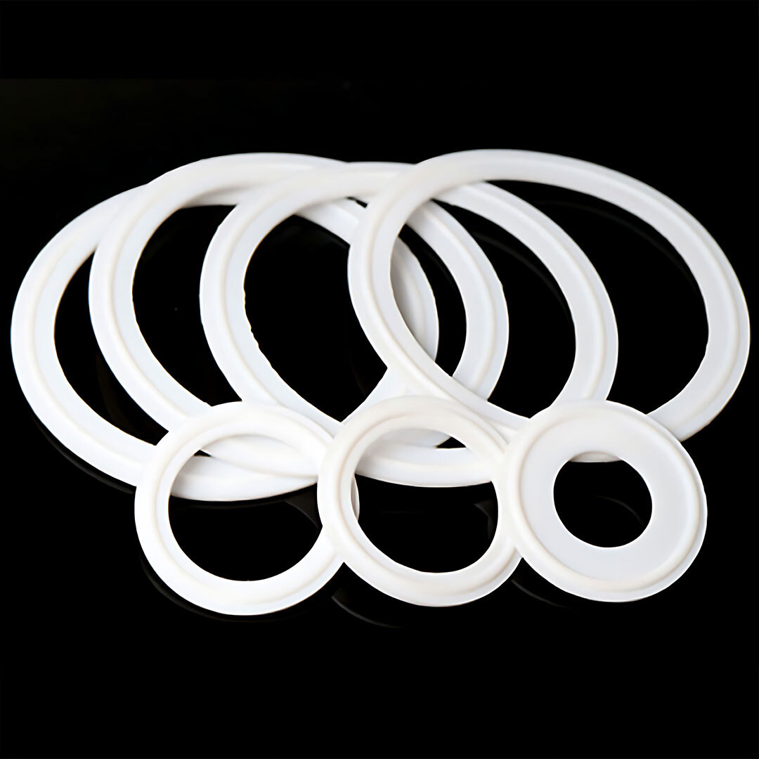 Silicone / PTFE Sanitary Clamp Gasket ID 15-197mm Tri Clamp Ferrule Pipe Fitting