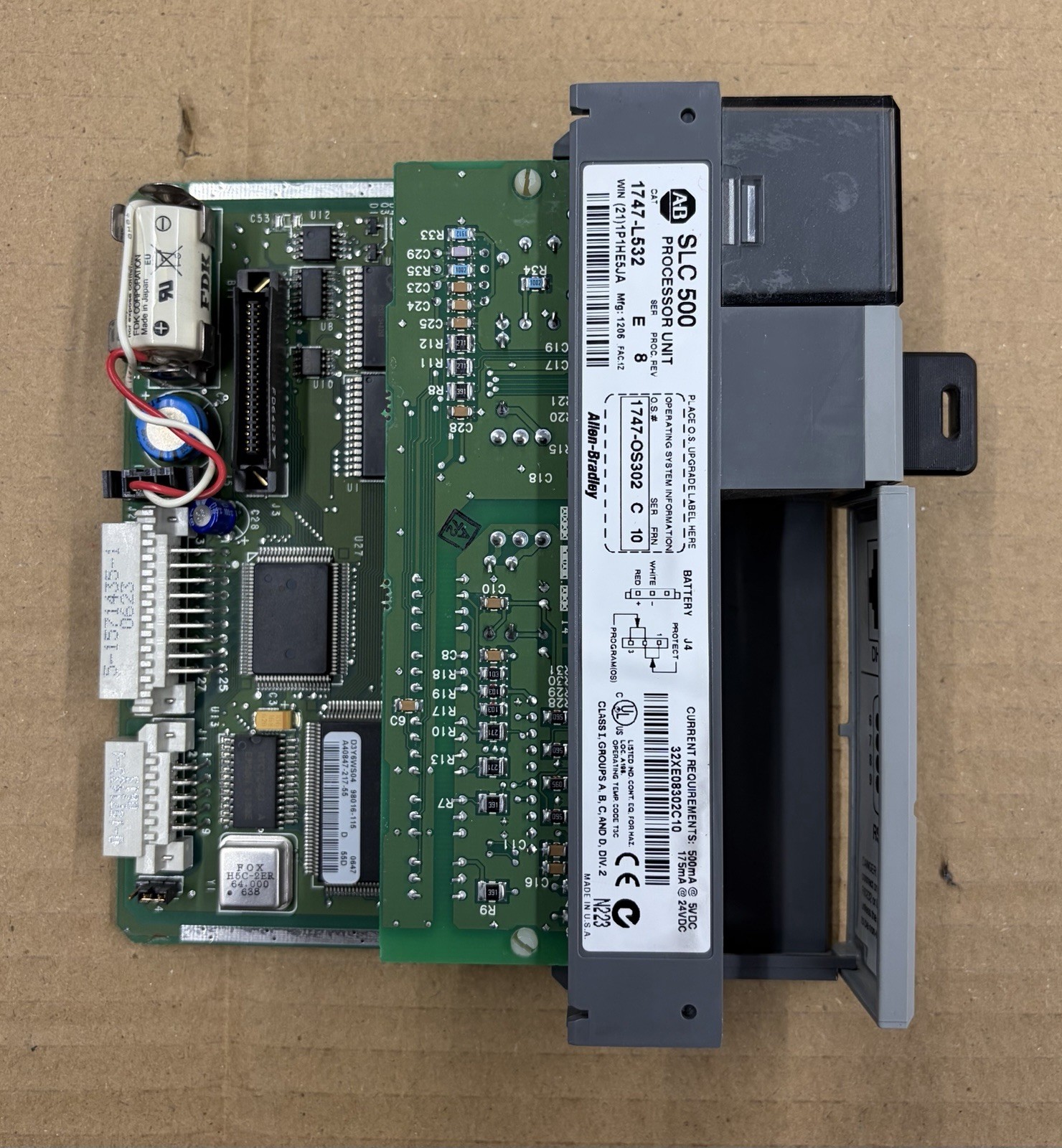Allen Bradley 1747-L532 SLC Controller Processor Series E Rev 8