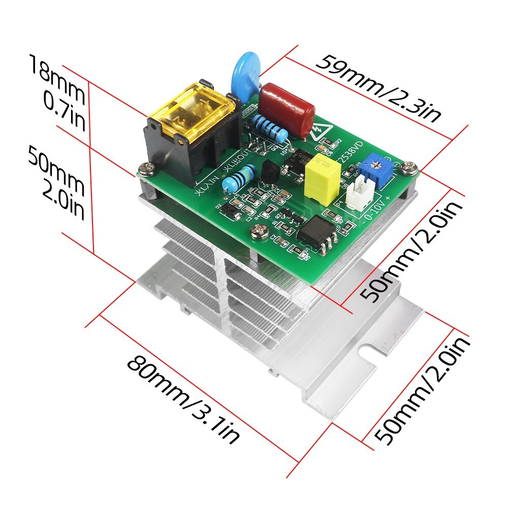 PLC Analog 0-10V Voltage Regulator AC SCR Speed Controller Thermostat Dimmer