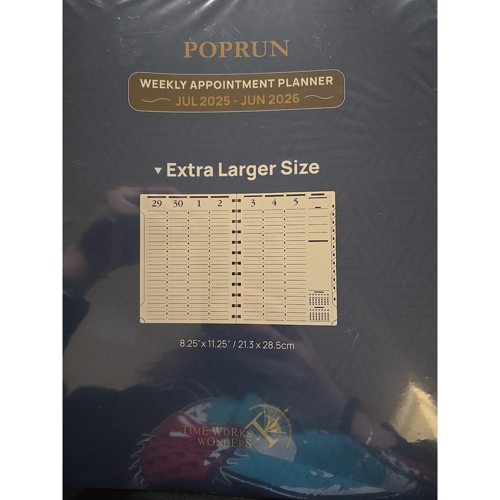 POPRUN 2025-2026 Academic Planner Spiral Bound, 8.5” x 11.25” Appointment Book