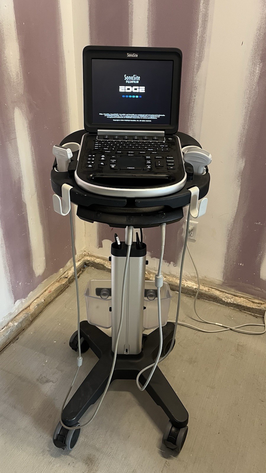 SONOSITE EDGE 2015-06 WITH TWO TRANSDUCERS AND ORIGINAL CART