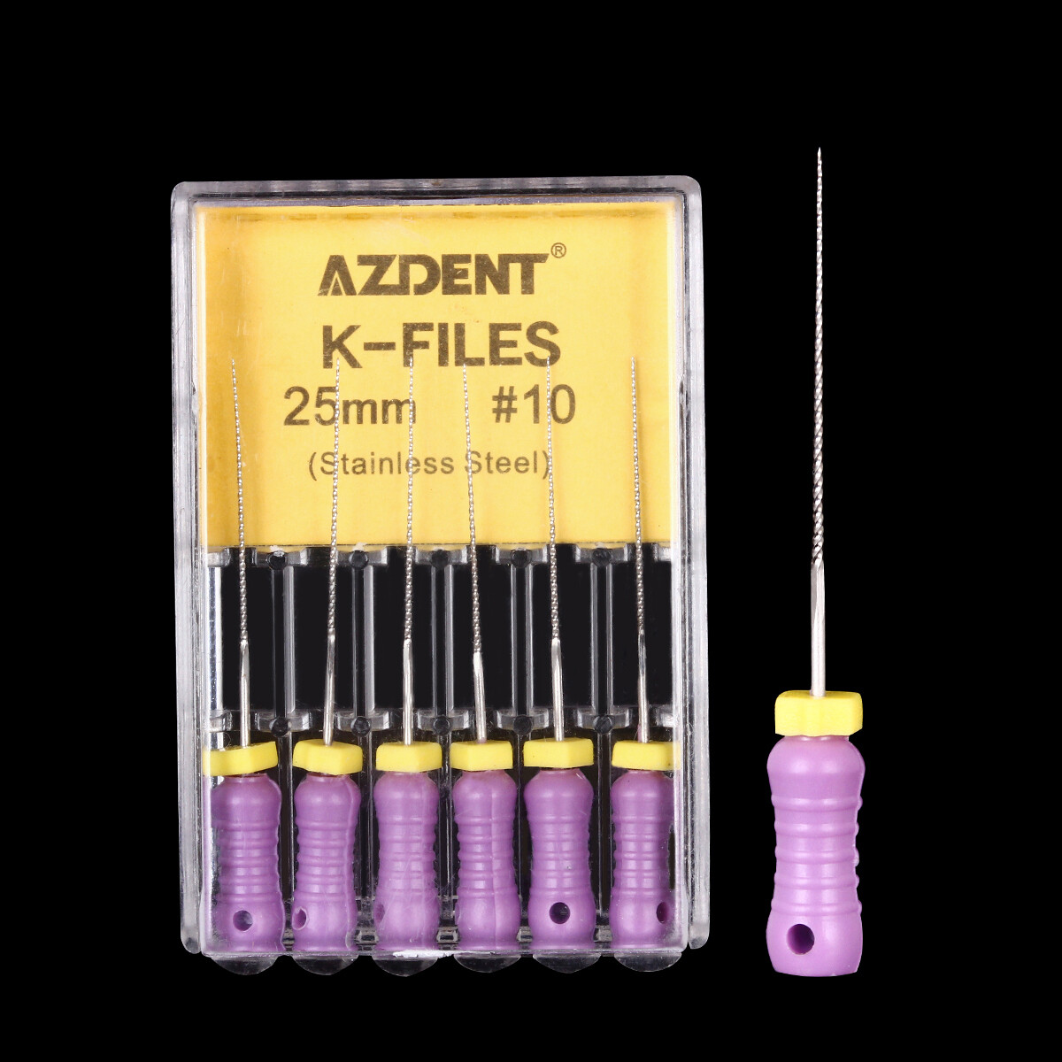 21mm /25mm Dental Endodontic Root Canal Hand Use K-Files Stainless Steel AZDENT