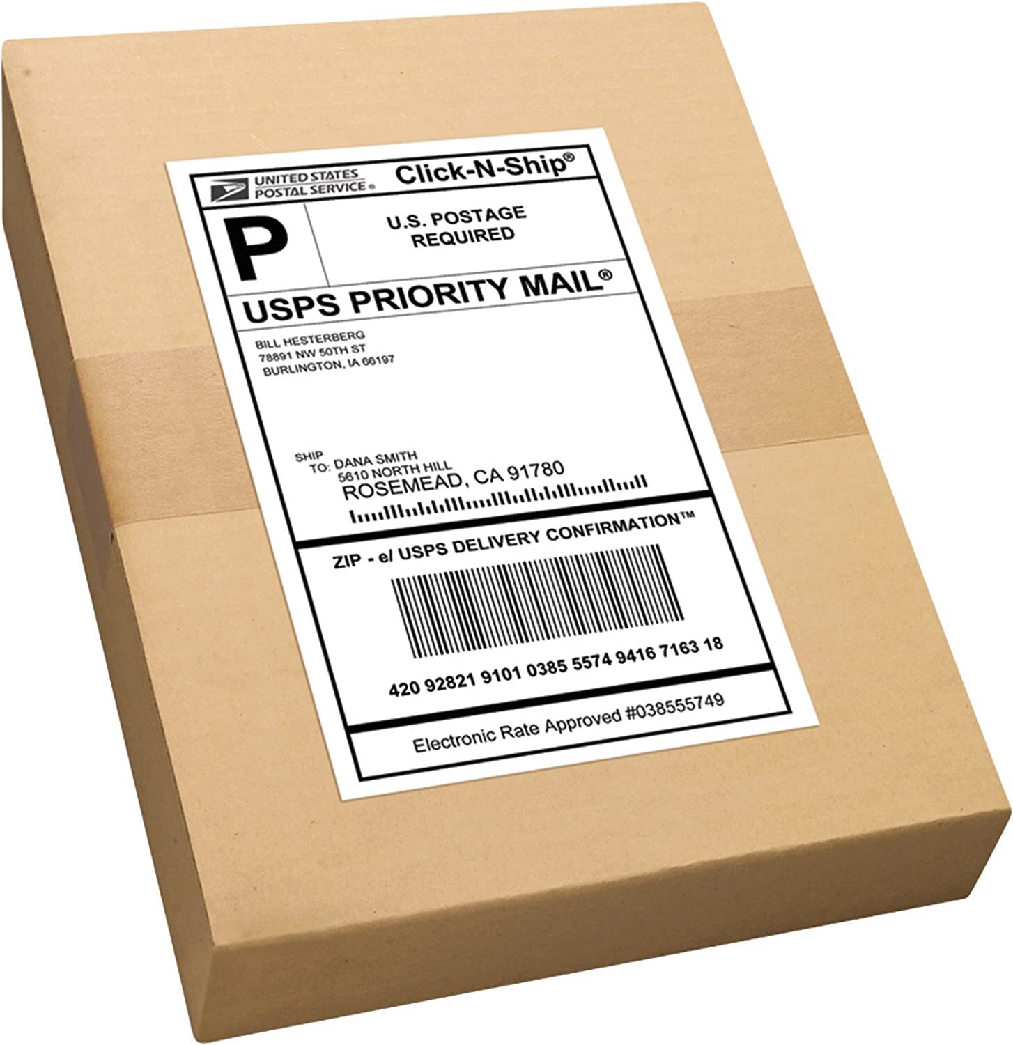 8.5″ x 5.5″ Shipping Labels 2 Per Sheet For Laser and Inkjet Self Adhesive