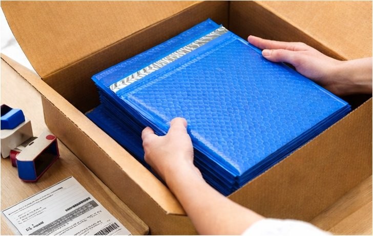 100 #0 6×10 Blue Poly Bubble Padded Envelopes Mailers Shipping Case 6″x10″