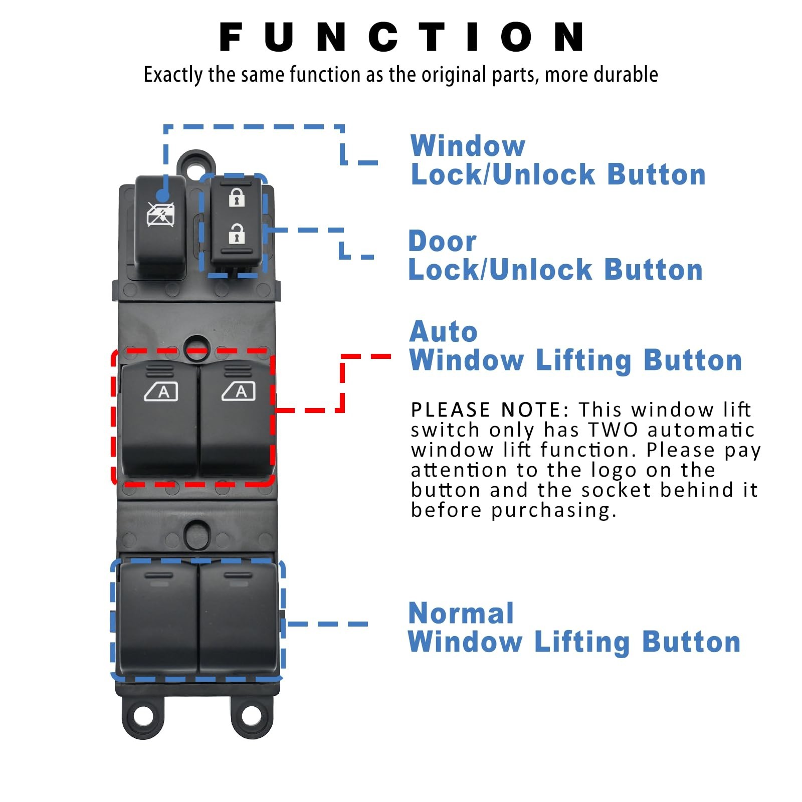 Driver Side Window Switch Compatible with 2007-2012 Nissan Pathfinder Window …