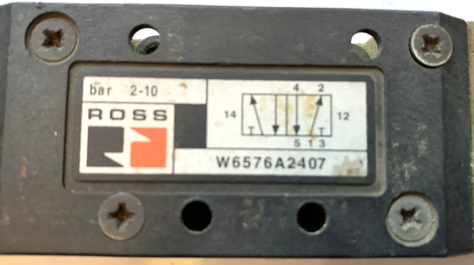ROSS W6576A2407 PNEUMATIC SOLENOID VALVE, BAR 2-10 $25 + FREE SHIPPING