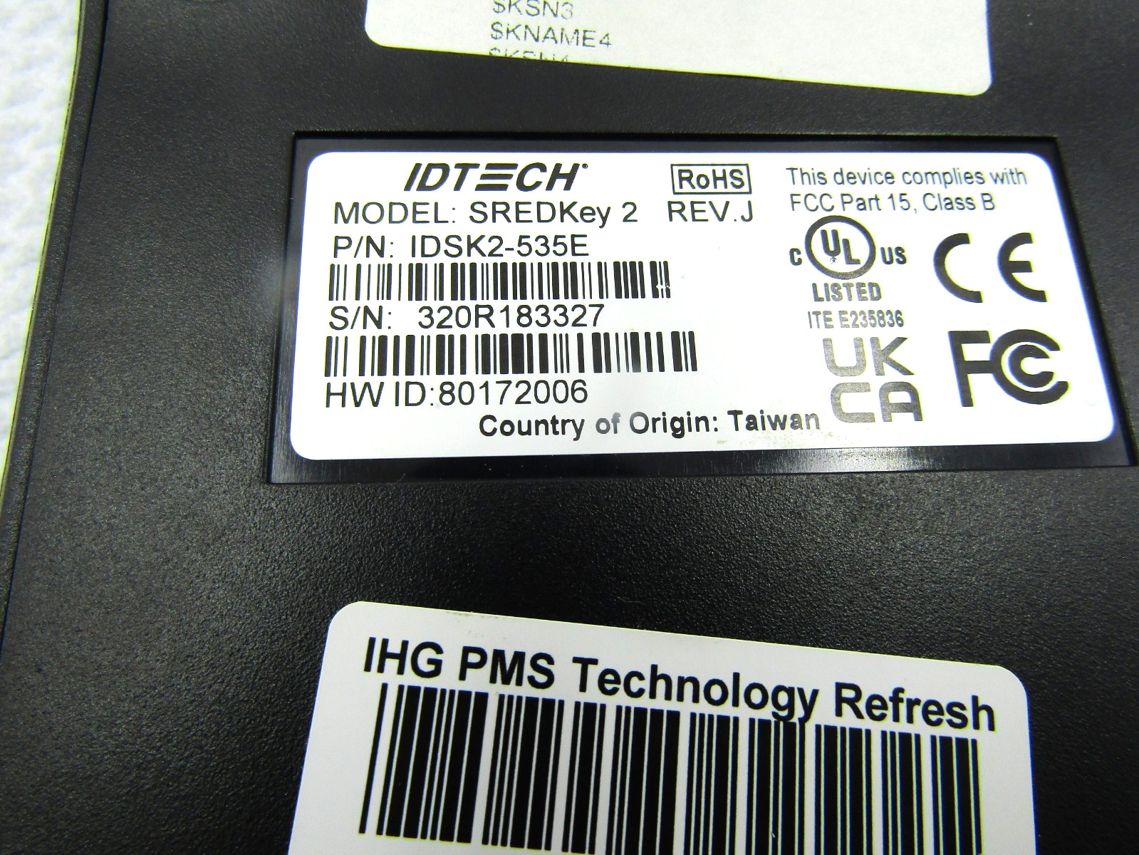ID Tech SREDKey 2 Keypad Credit Card Reader Point of Sale IDSK2-535E