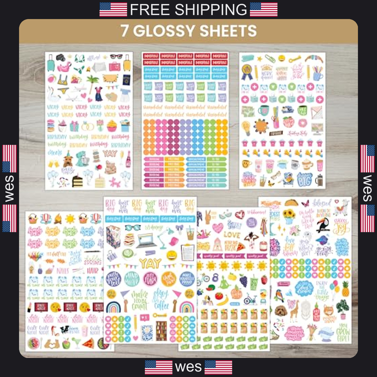 Bloom Daily Planners Newly Improved Classic Planner Sticker Sheets – Variety