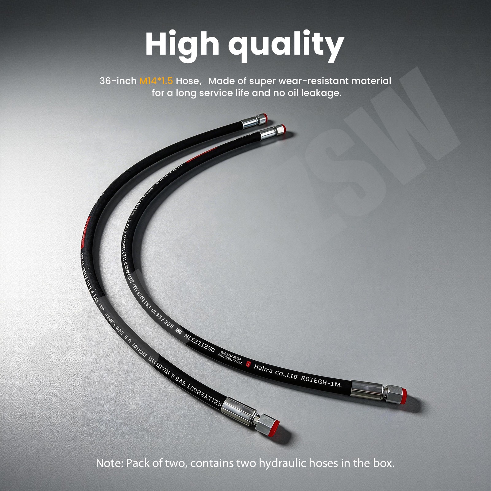 AGT Miva China Mini Excavator M14x1.5x 36″ Hydraulic Hose New Both Ends Straight
