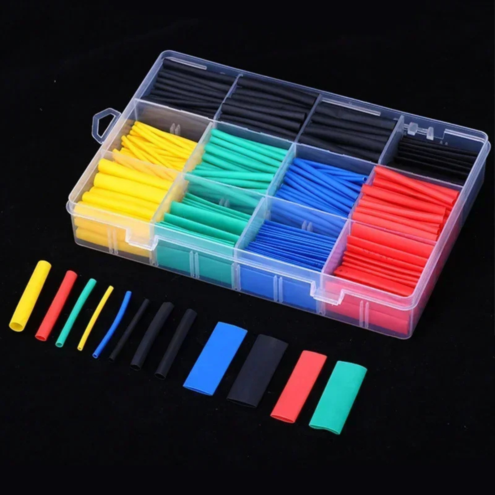 560 Pcs HEAT SHRINK Tubing Sleeve 2:1 Shrinkable Tube Wire Cable Assortment Kit