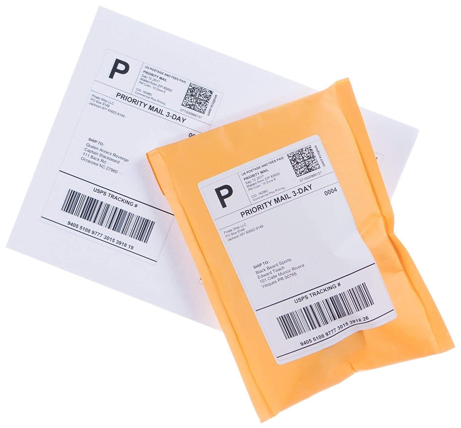1000 Shipping Labels 8.5×5.5 Half Sheet Rounded Corner Self Adhesive 2 Per Sheet