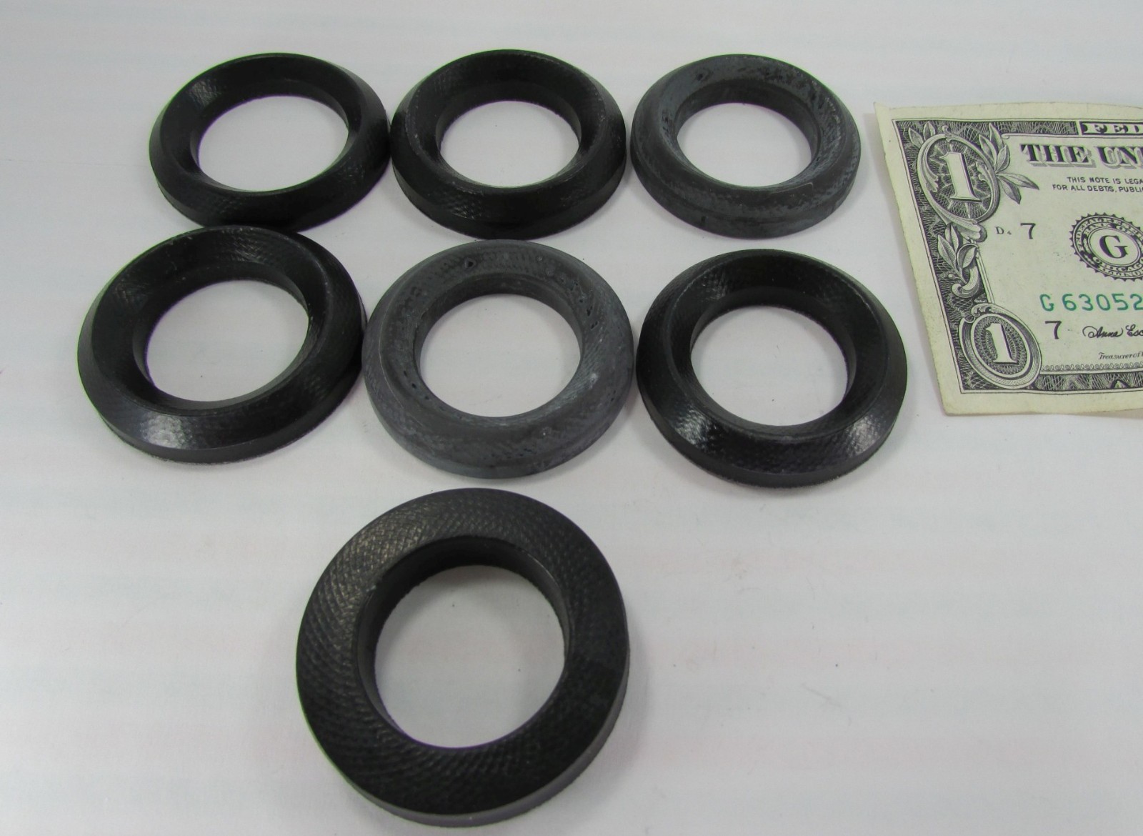 One 7-Piece Hydraulic Cylinder Rod V Seal Packing Set 25.37 x 41.27 x 35.05 MM