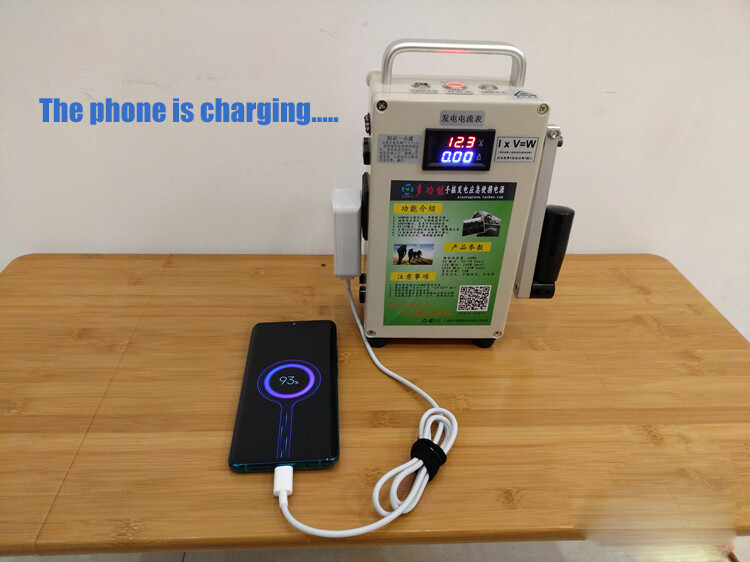220V 150W Hand Crank Generator Power Bank 12V Lighting Field Mobile Power Supply