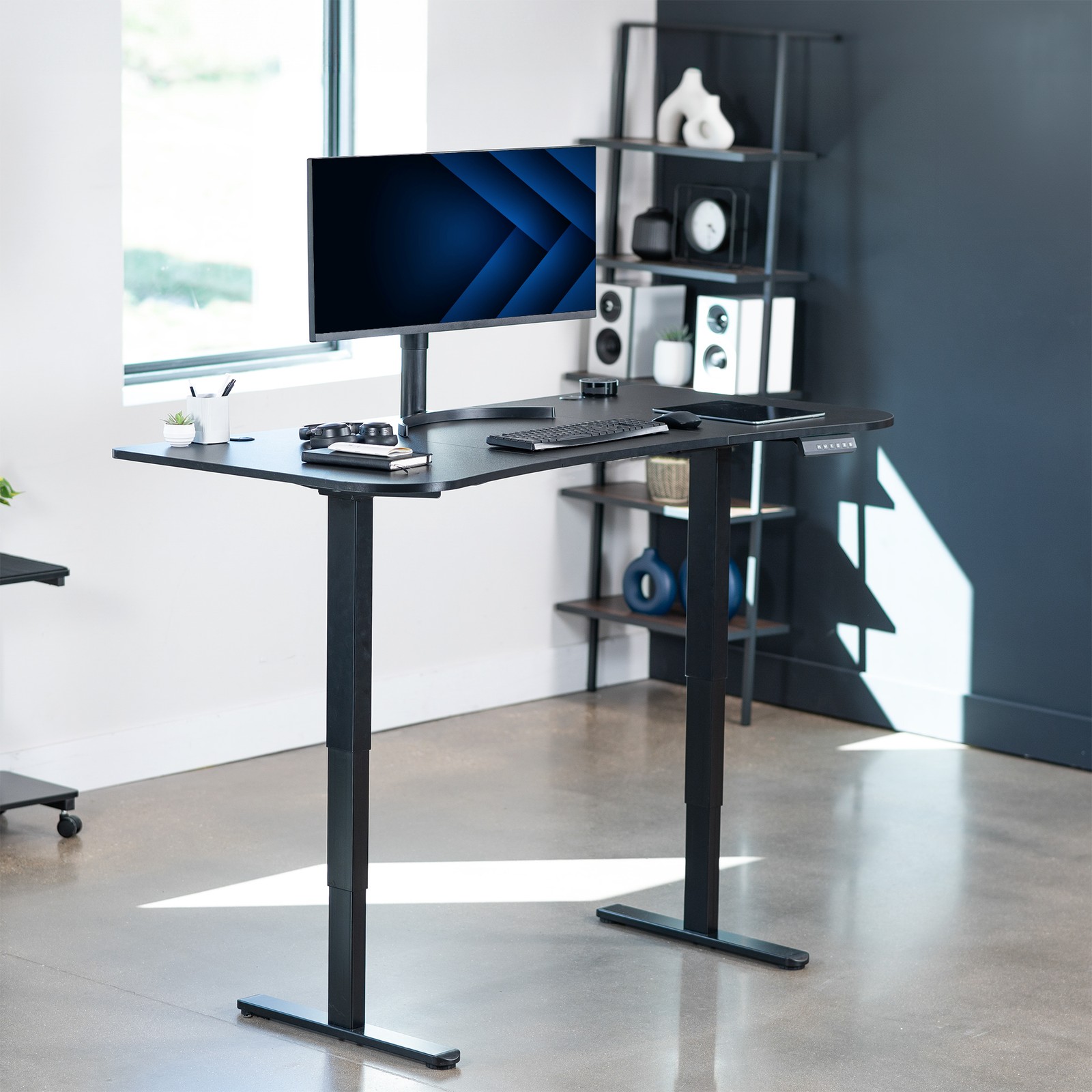 VIVO Black 63″ x 32″ Table Top for Adjustable Standing Desk Frames