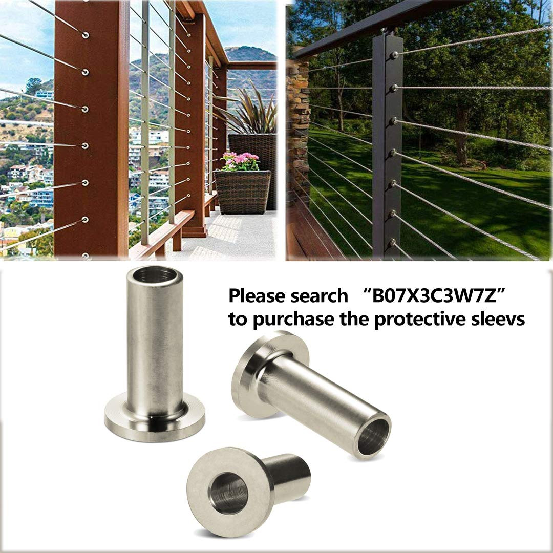 1/8 T316 Stainless Steel Cable Cable Railing Kit 110-1000 FT Wire 1800 Lb Brea