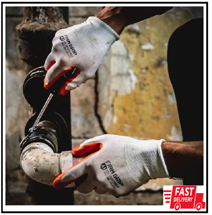 Large Nitrile Coated Work Gloves (5 Pack)