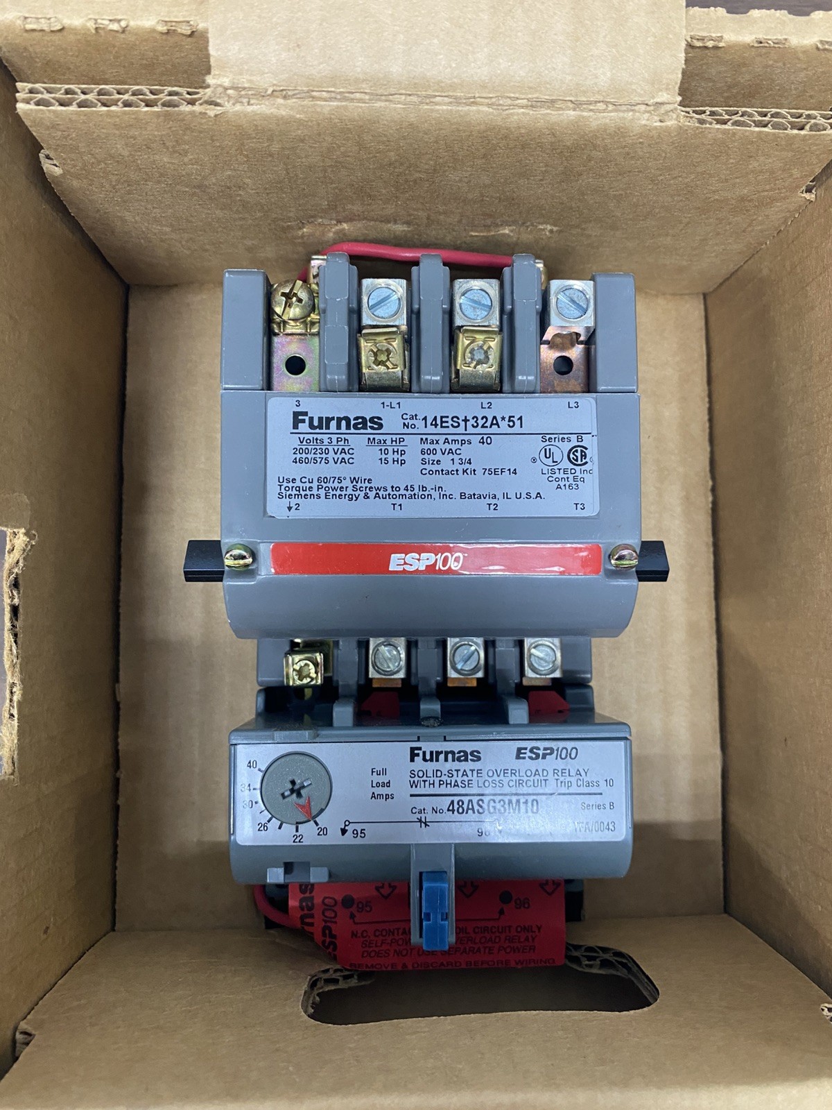Furnas 14FS+32A* Magnetic Starter w/ 48ASG3M10 Solid State Overload