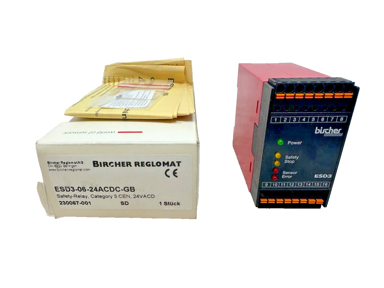 Bircher Reglomat ESD3-06-24ACDC-GB Safety Relay