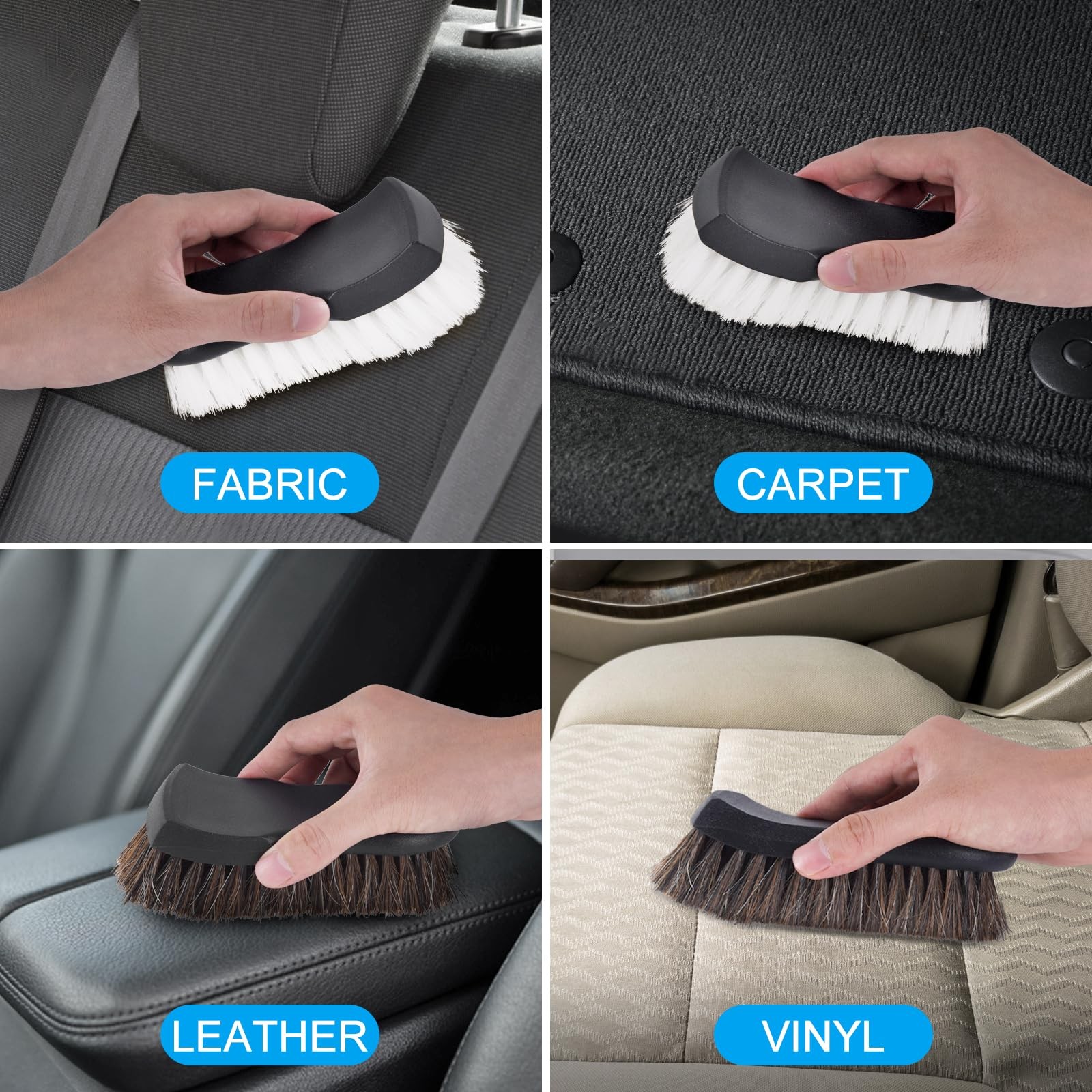 Wiojtry Upholstery Brush, Brush Set, Leather Cleaning Brush,…