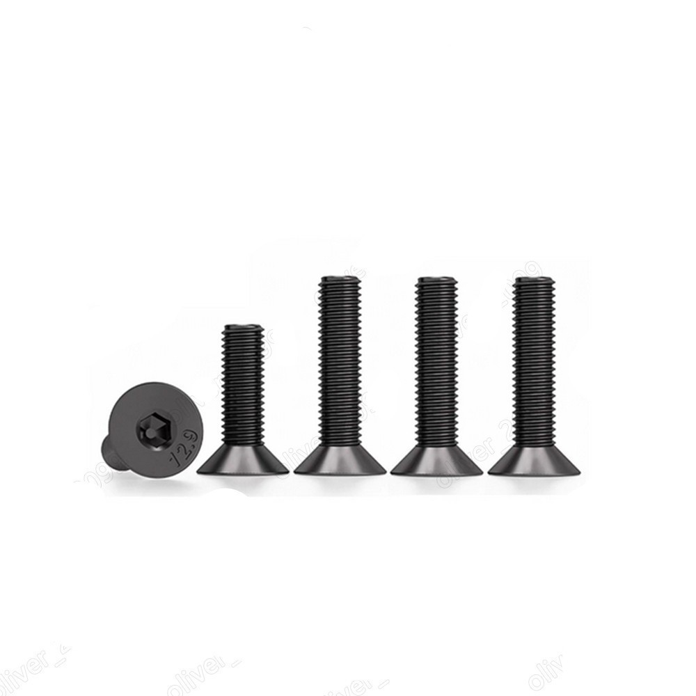 Fine Thread Black 12.9 Steel Hex Socket Countersunk Flat Head Screws M8/M10/M12
