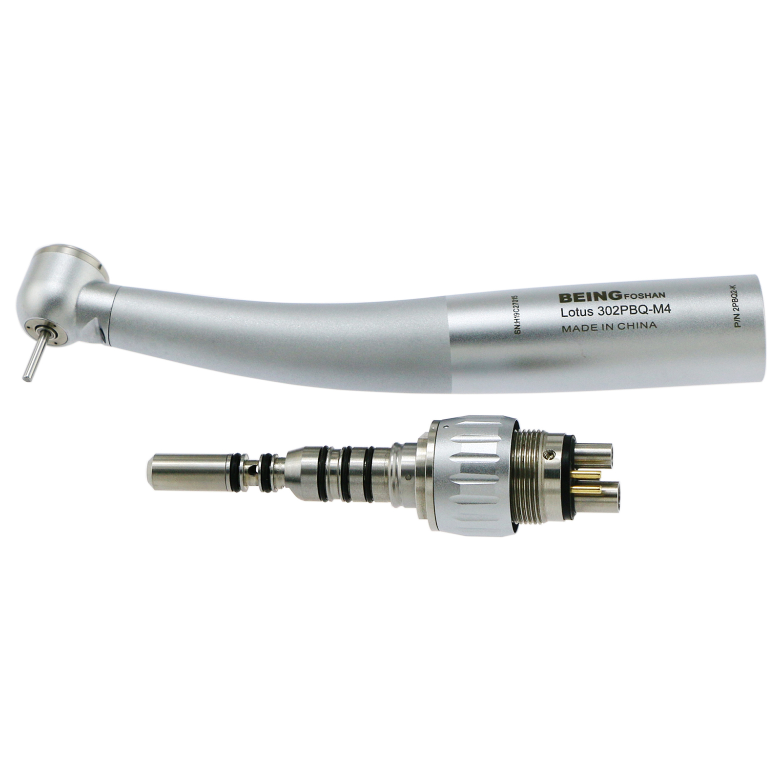 US BEING Dental High Speed Handpiece 4Hole Fiber Optic LED Coupler fit KAVO 6Pin