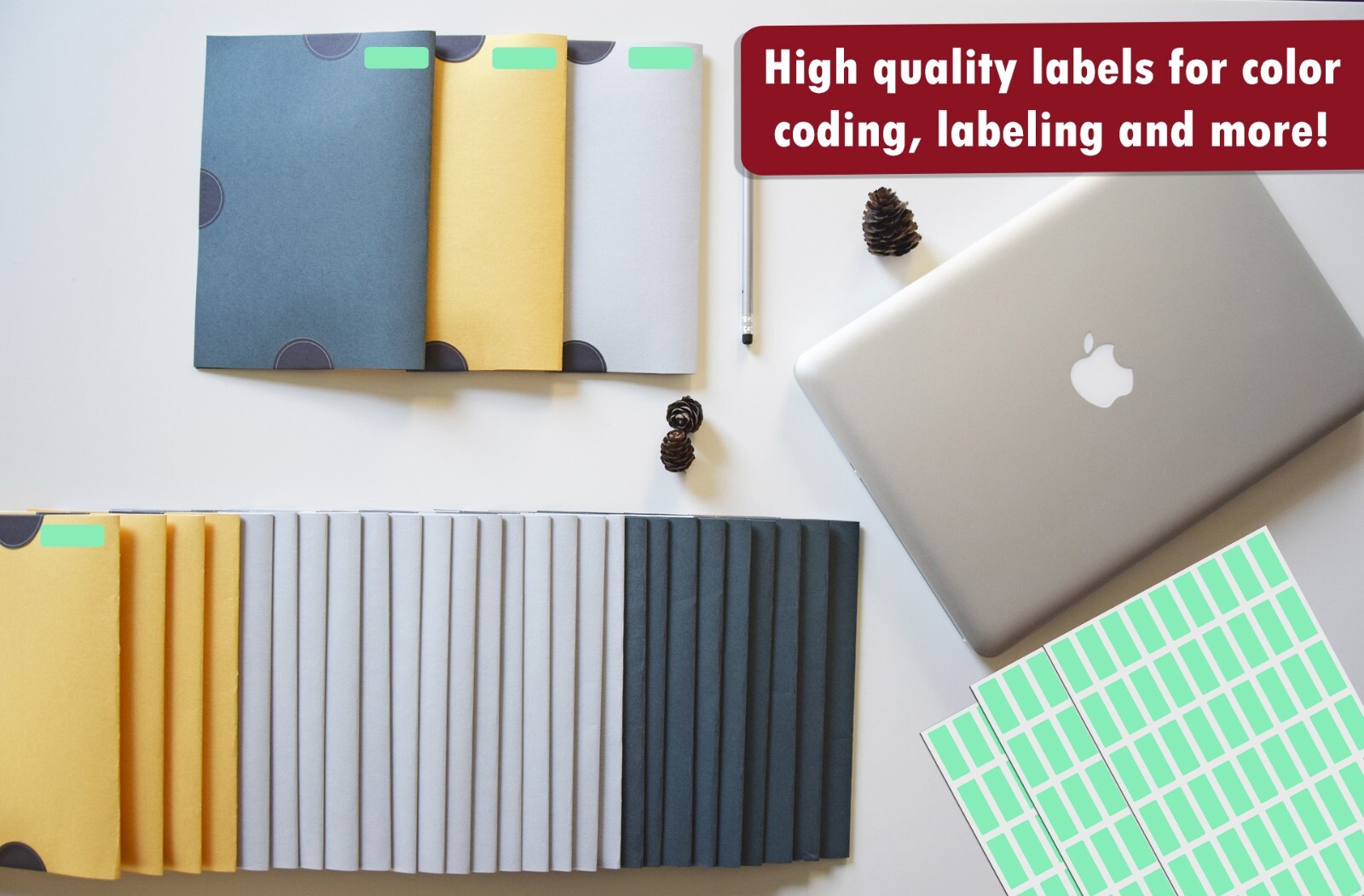 Color Coding Labels 1 inch x 3/8 inch Name Rectangle Stickers for Organizing