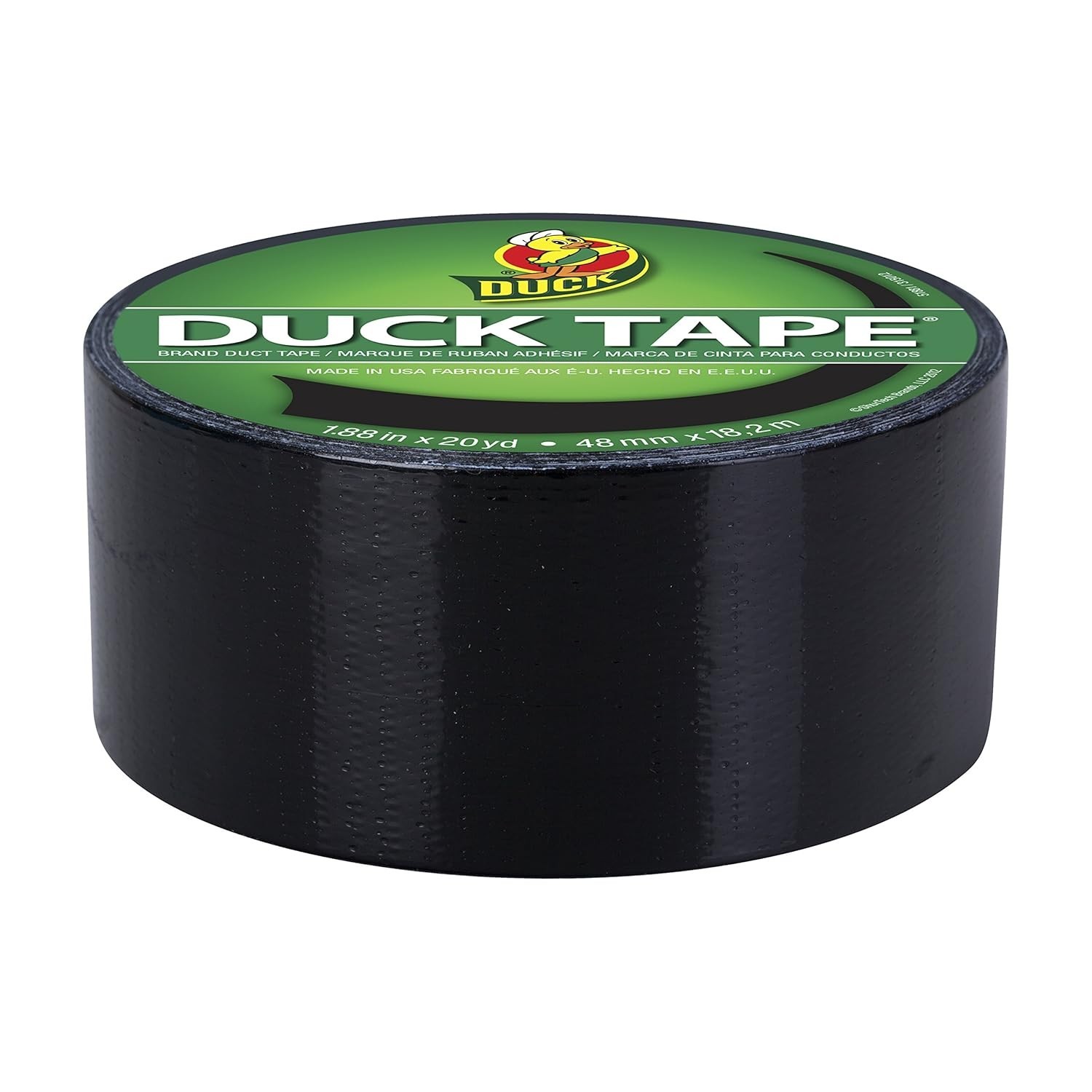 Duck Brand Color Duct Tape, Single Roll, Black