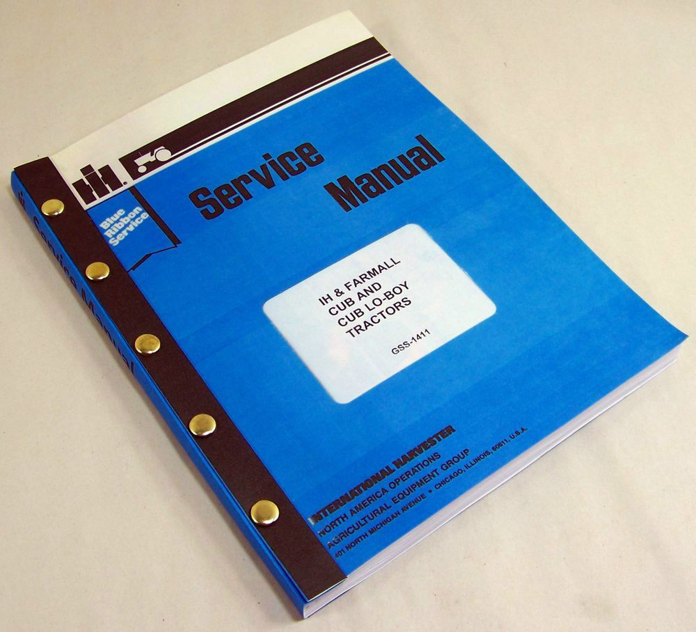 International Farmall Cub & Cub Lo-Boy Tractor Shop Service Repair Manual Ih Ihc