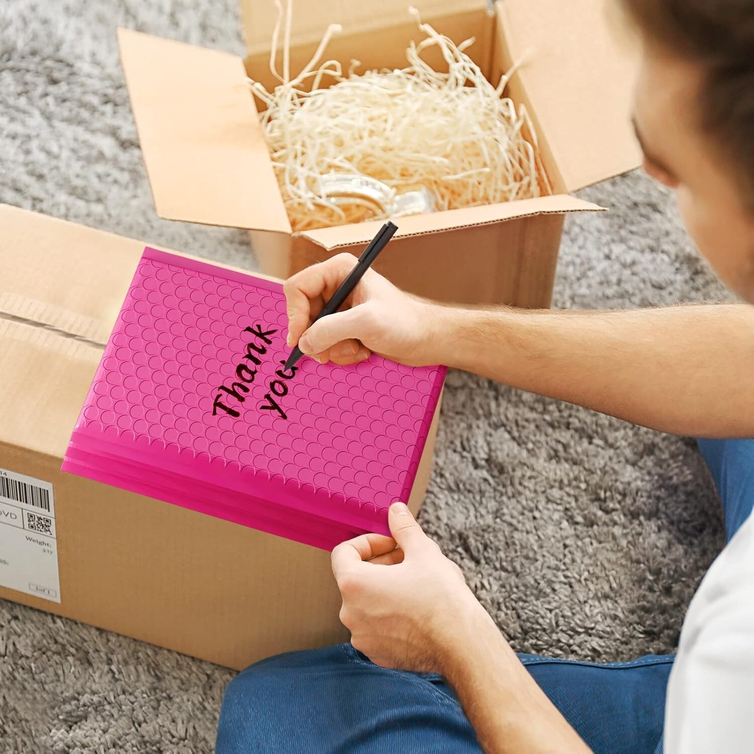 100 Pack Poly Bubble Mailer Padded Envelope Mailing Bags 6×10″ 6×9″ #0 Hot Pink