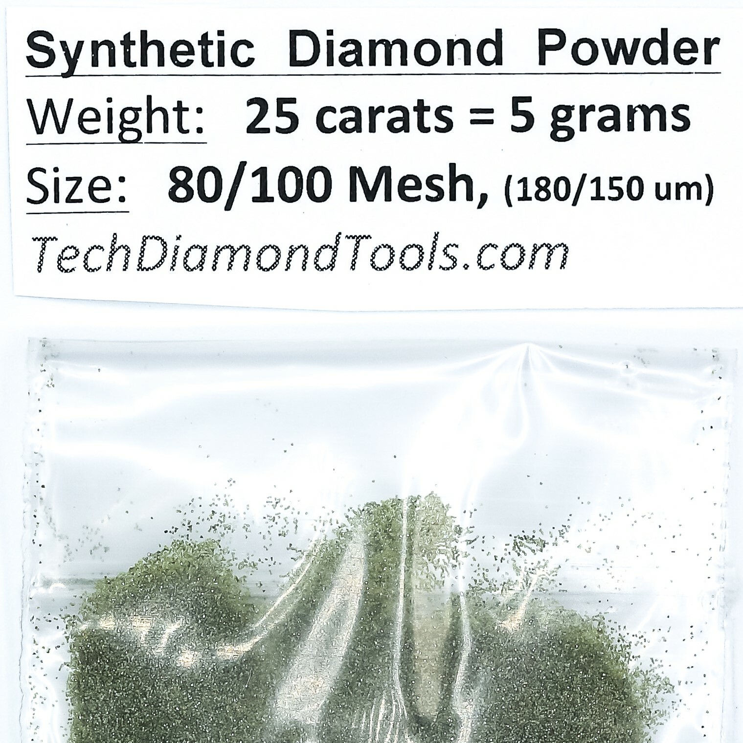 TechDiamondTools Diamond Powder 80 Grit 180-150 Microns, 25 cts = 5 Grams
