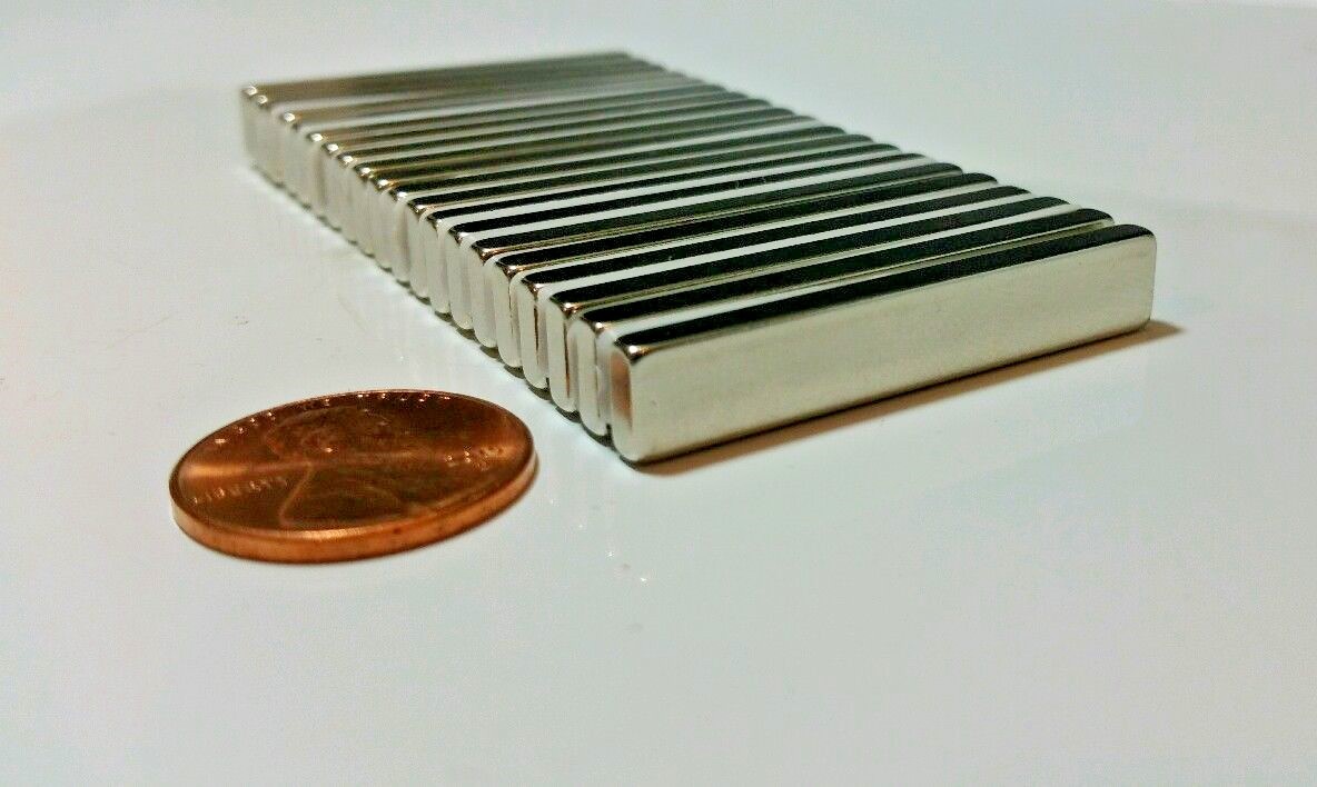 10 NEODYMIUM magnets 1-1/2″ × 1/4″ × 1/8″ Strong Rare Earth magnets. N52 Grade