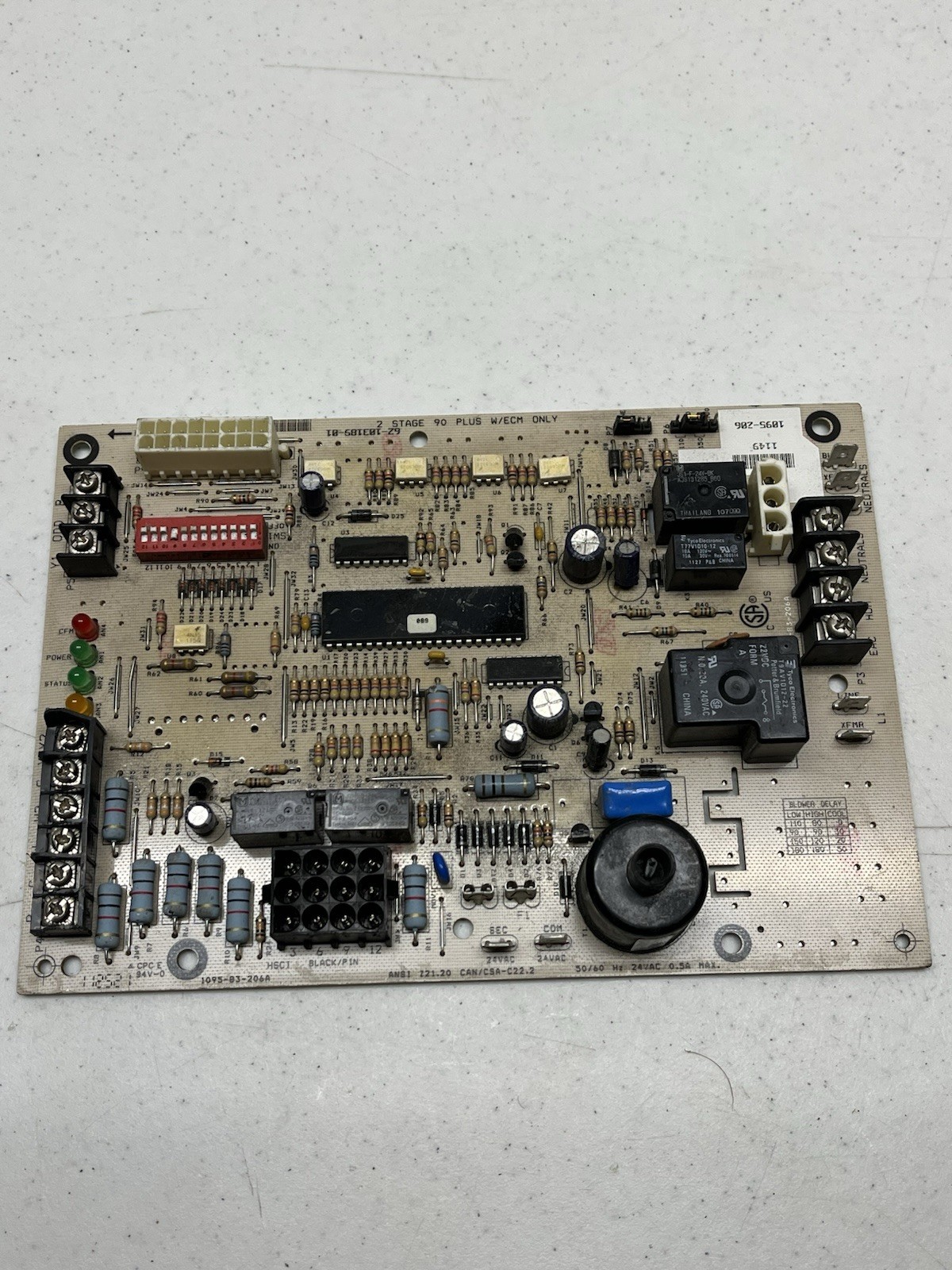 Rheem Ruud 62-103189-01 Furnace Control Board 1095-83-206A 1095-206