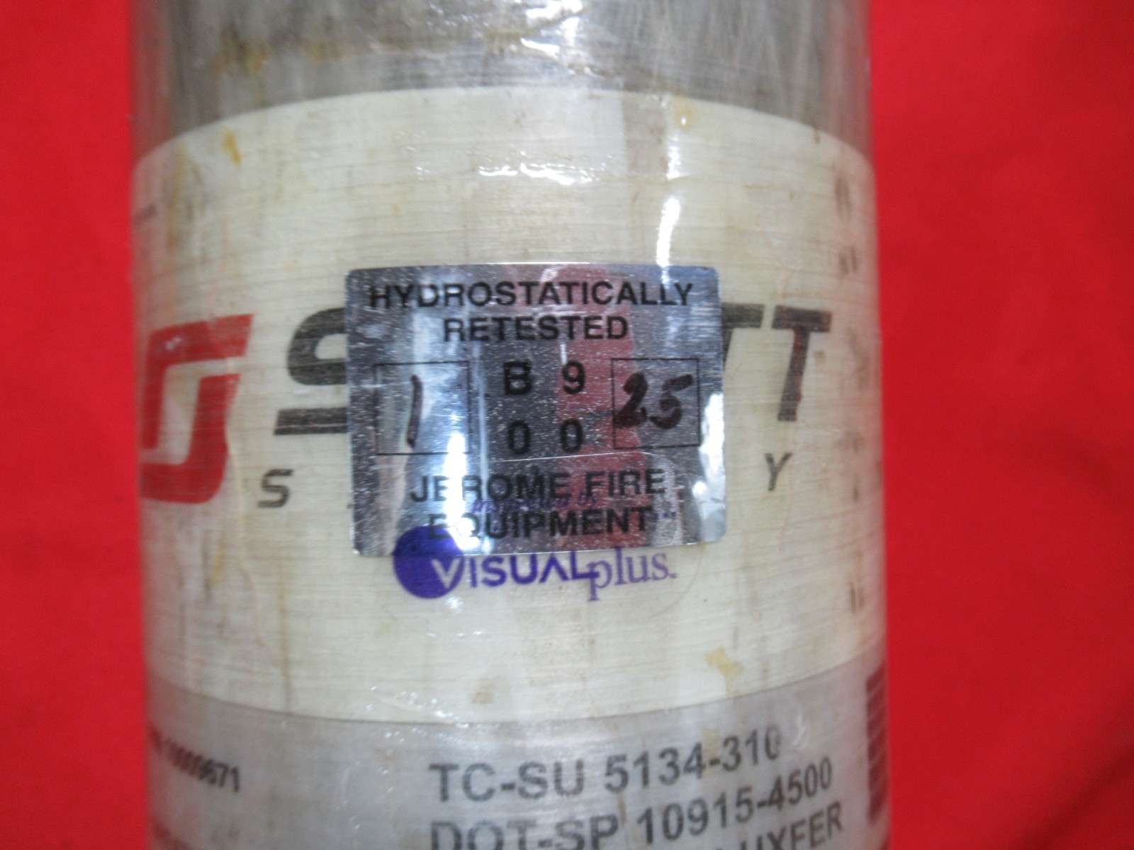 MFG 08/2014 SCOTT 4500PSI 30 Min SCBA Bottle Tank Cylinder CURRENT HYDRO 2025