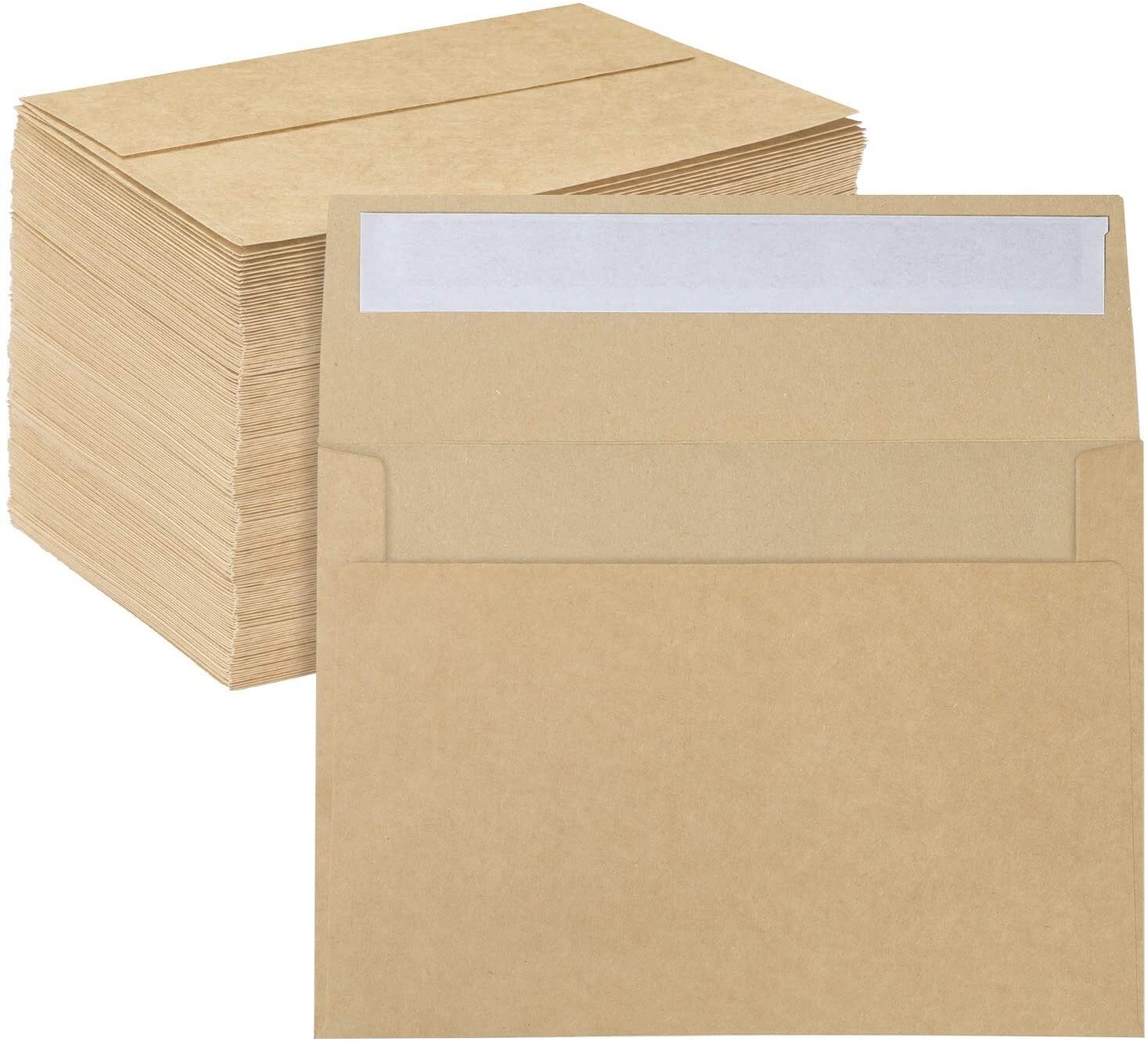 A7 Printable Brown Kraft Envelopes 5×7 250 Pack, Ohuhu A7 5-1/4 x 7-1/4 Inch