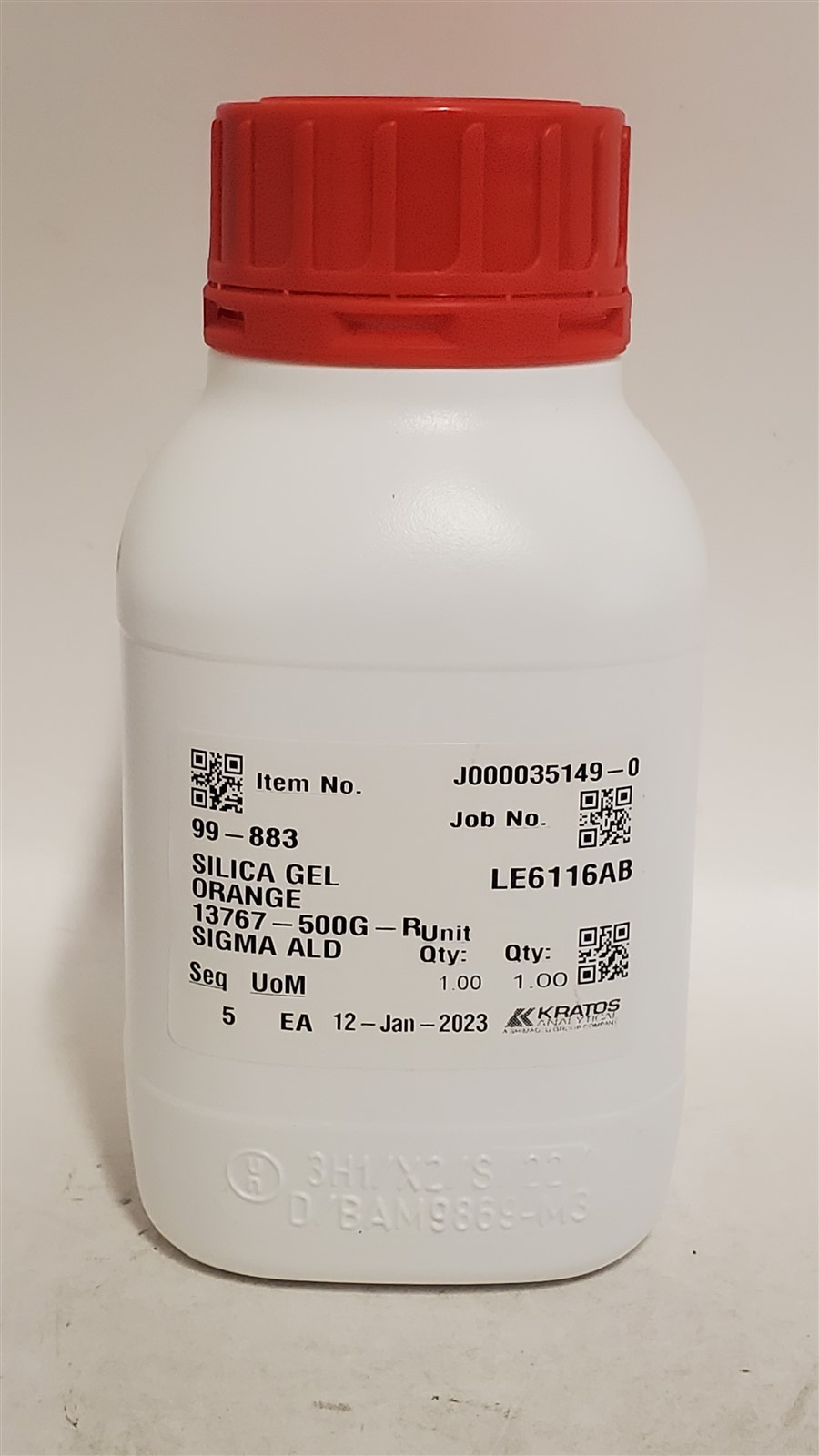 Honeywell FLUKA Silica Gel Orange 0.5KG NEW