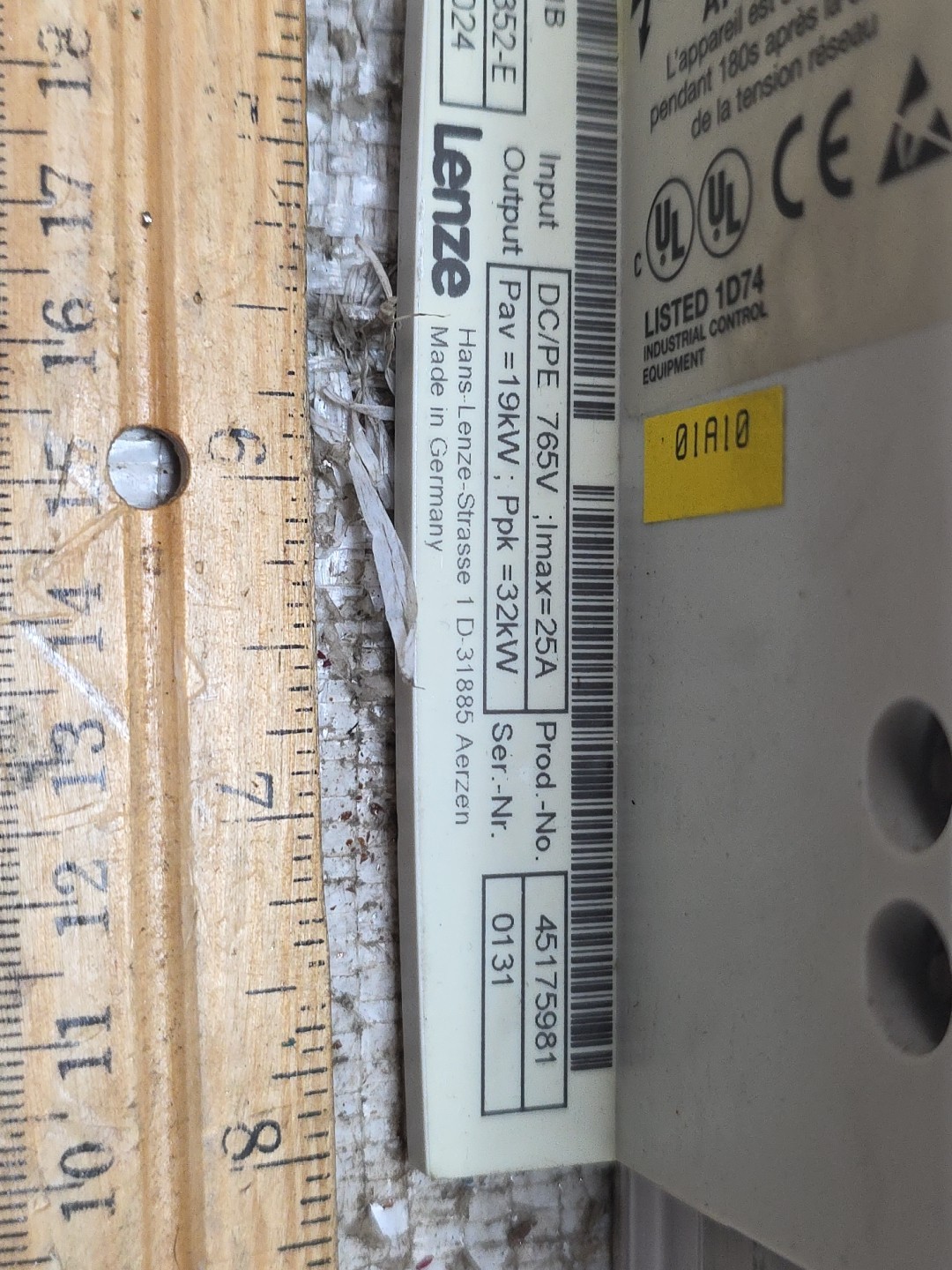 LENZE,EMB9352-E,BRAKE MODULE SERVO DRIVE USED IN EXCELLENT CONDITION