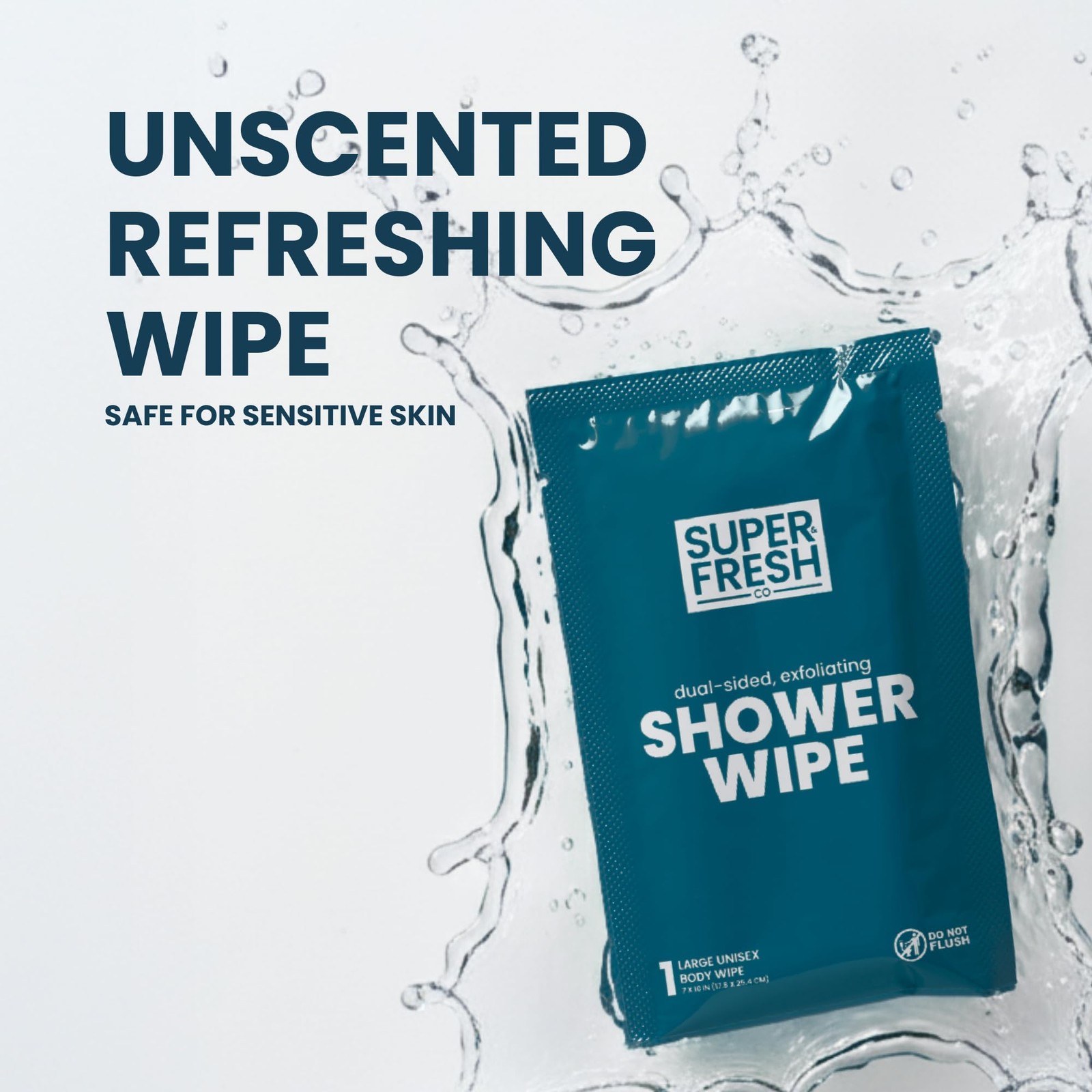 Super Fresh Shower Body Wipes, Travel Essentials for 10 Count (Pack of 1)